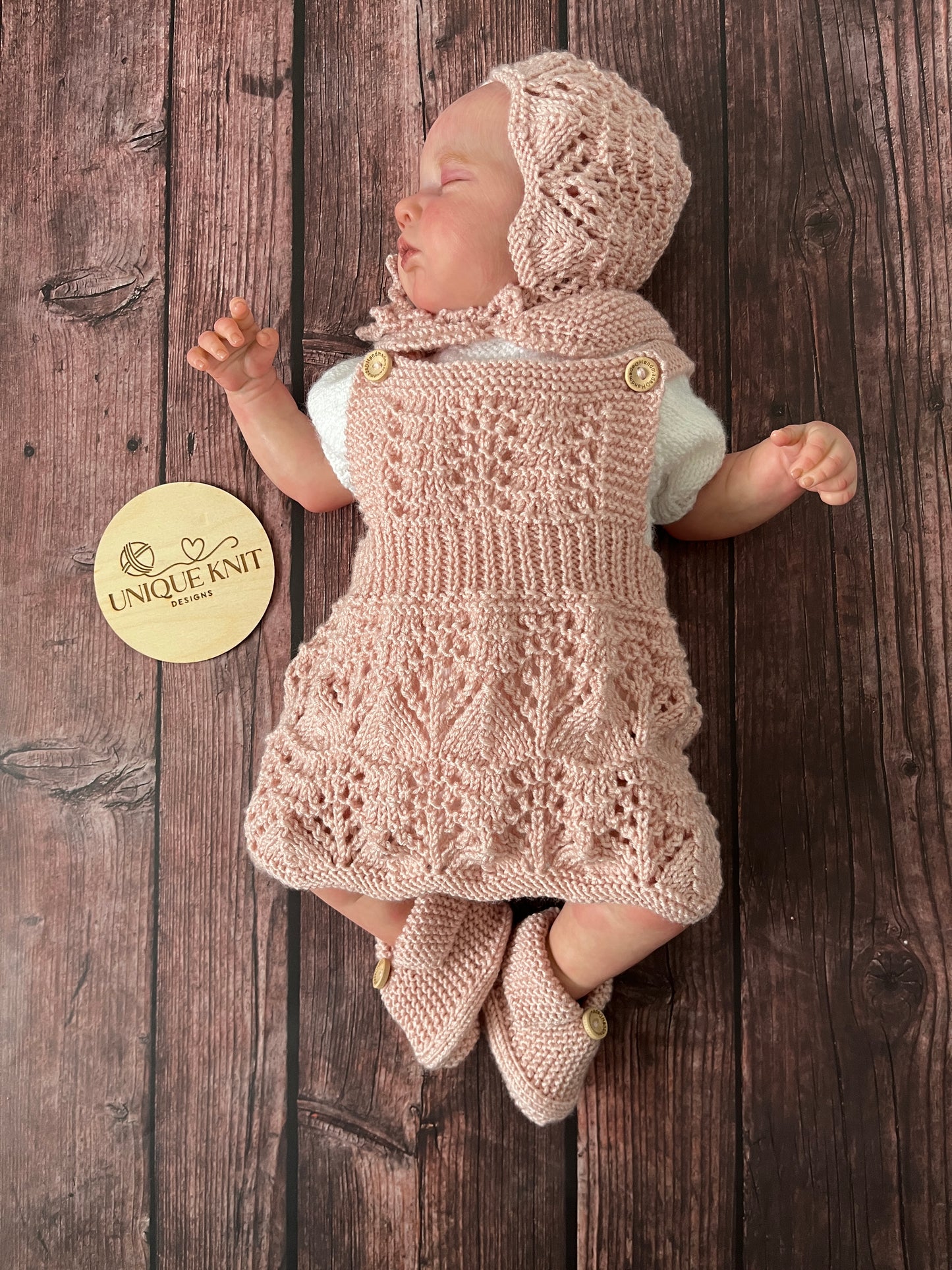 "Tim & Kim ” Multi Piece twin set knitting pattern for reborn doll 16-22" or 0-3 month old baby