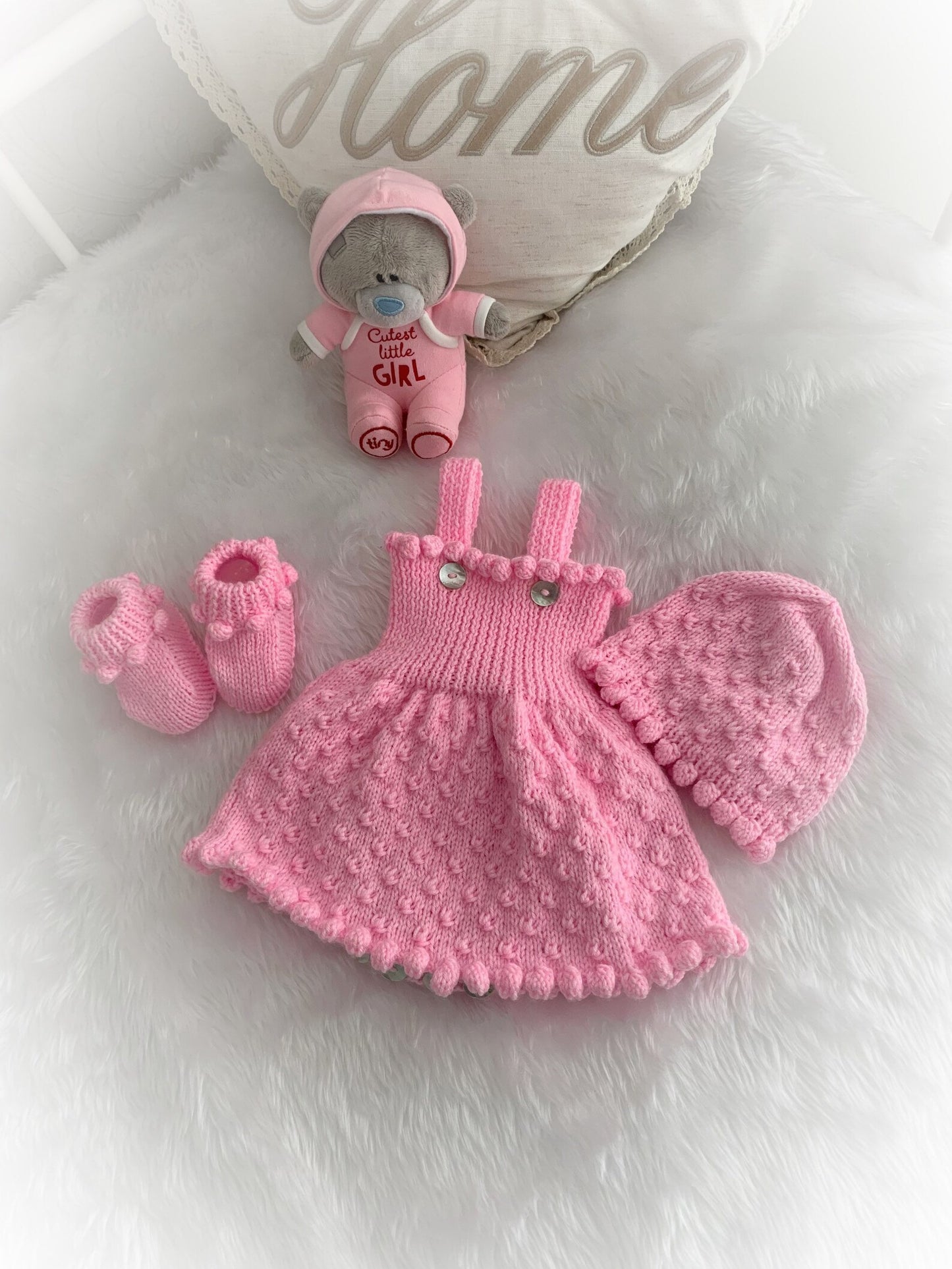 "Petunia” Shorts and Dress set Knitting pattern for Reborn doll 16 -22” or 0-3 Mth Old Baby