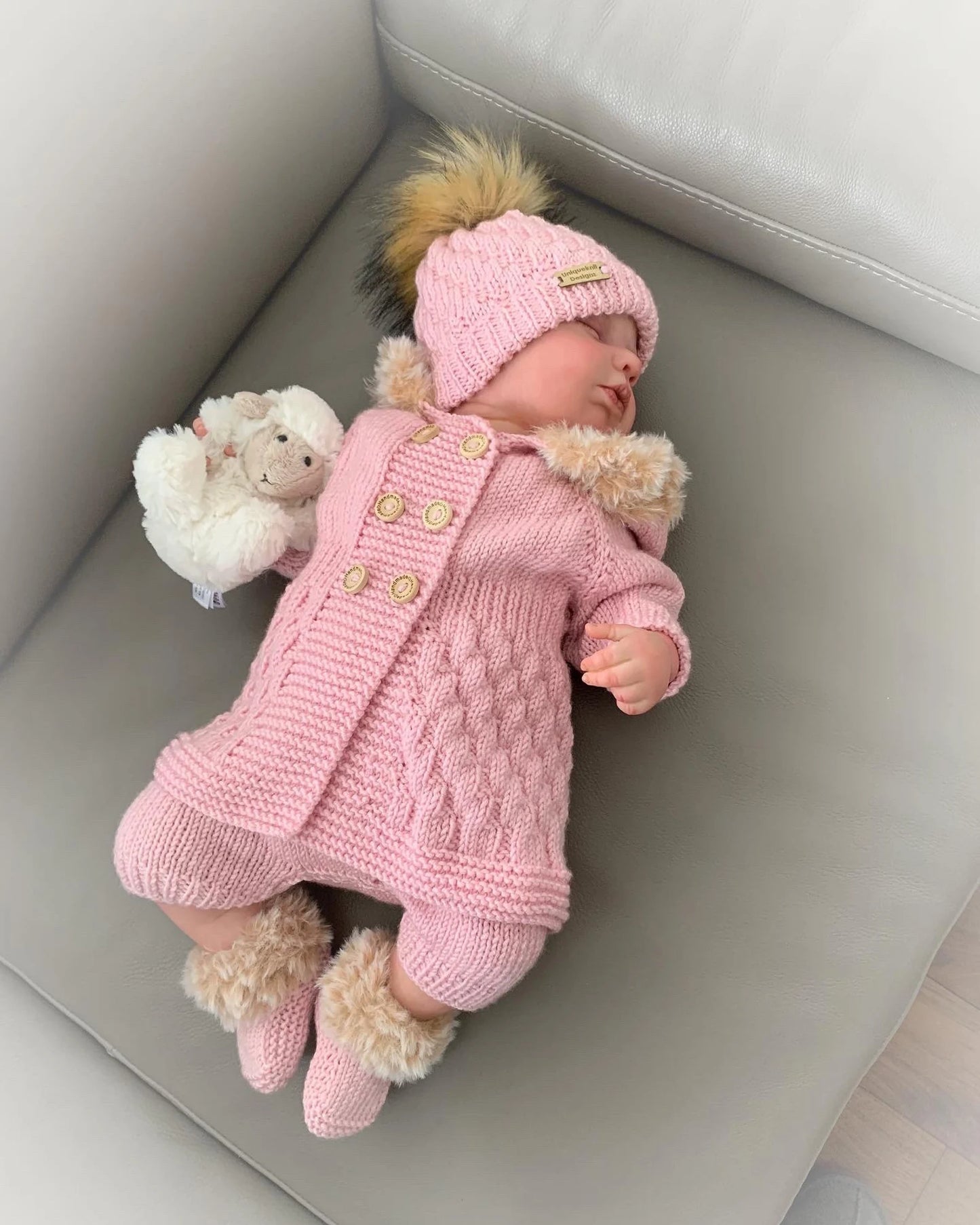 "Sage” 4 Piece Set Knitting pattern for Reborn doll 16-22” or 0-3 Mth Old Baby