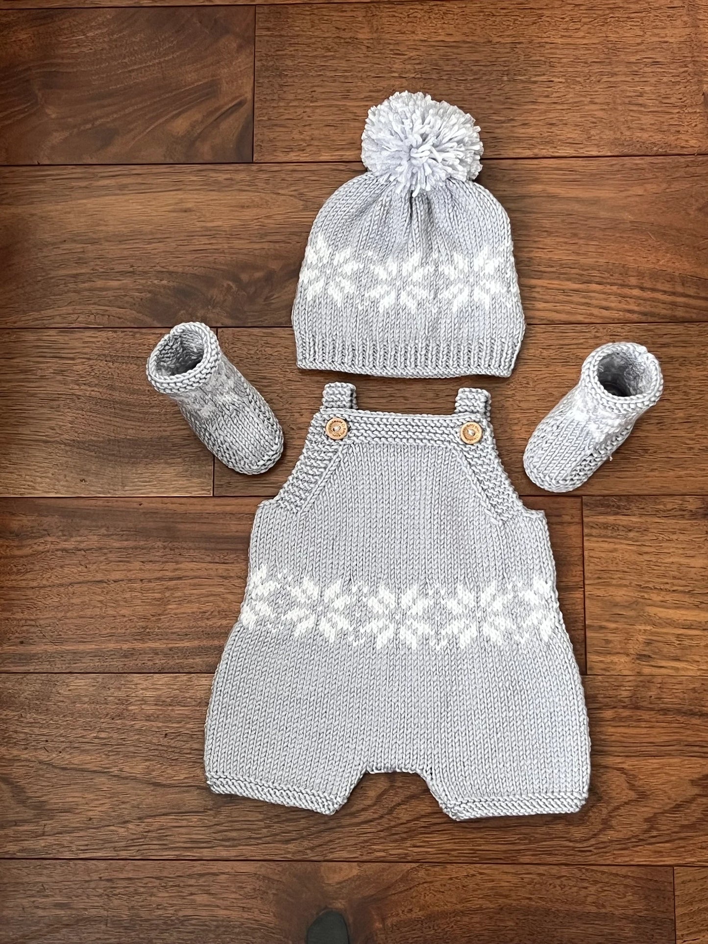 "Snowflake” Romper Knitting pattern for Reborn doll 16 -22” or 0-3 Month Old Baby