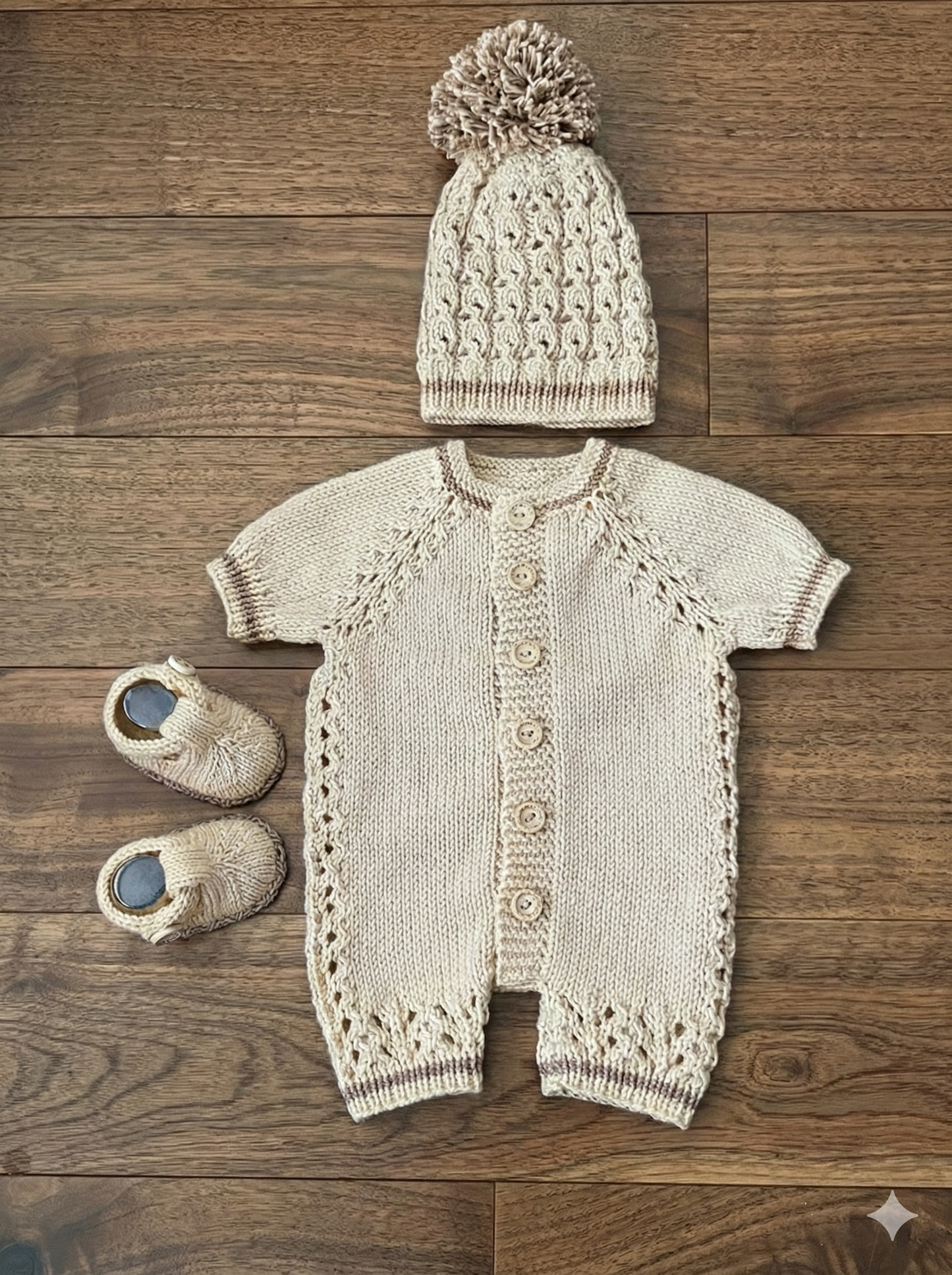 "Merlot” Romper Knitting pattern for Reborn doll 16 -22” or 0-3 Month Old Baby