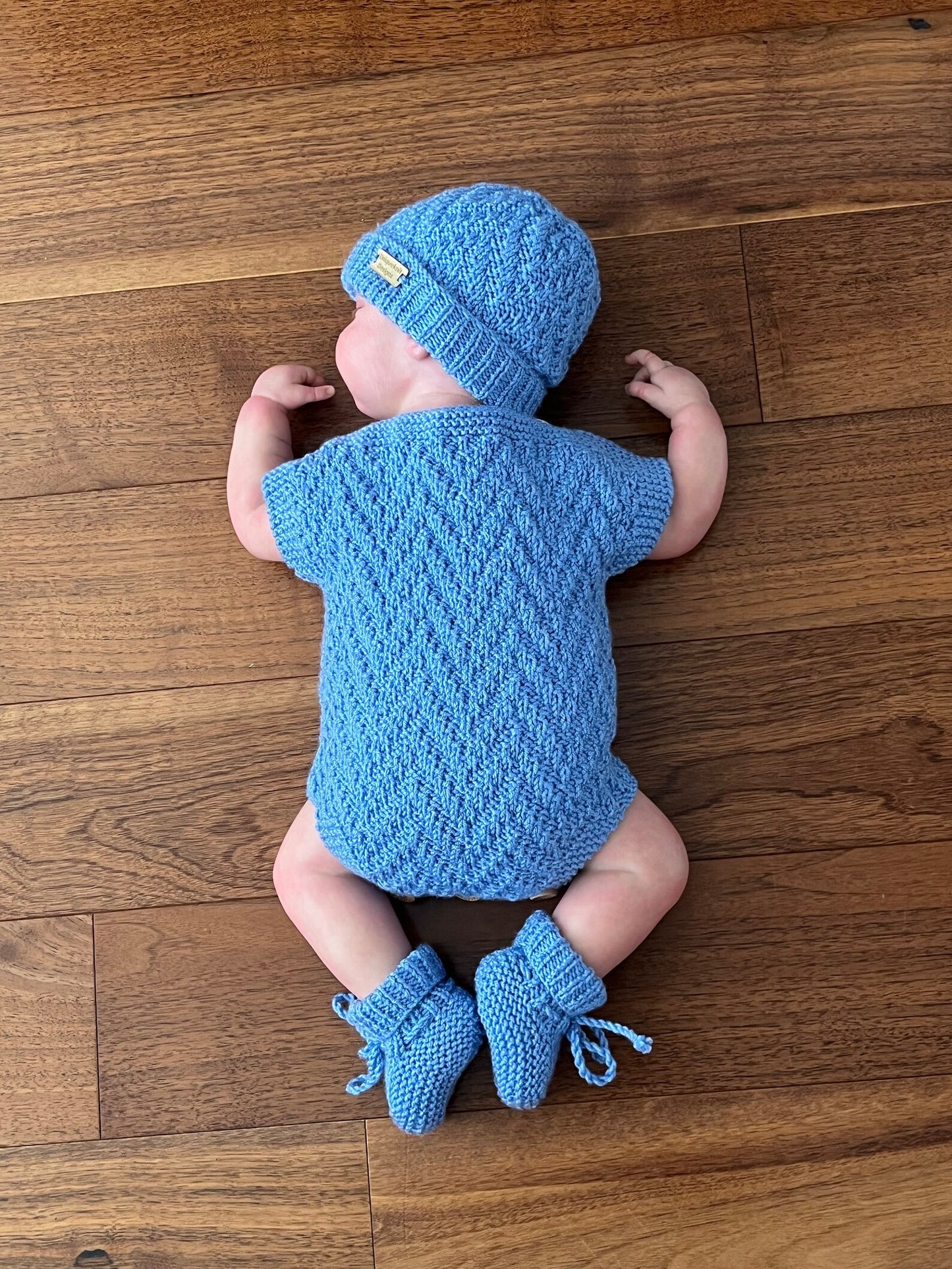 "Neptune” Romper Knitting pattern for Reborn doll 16 -22” or 0-3 Month Old Baby