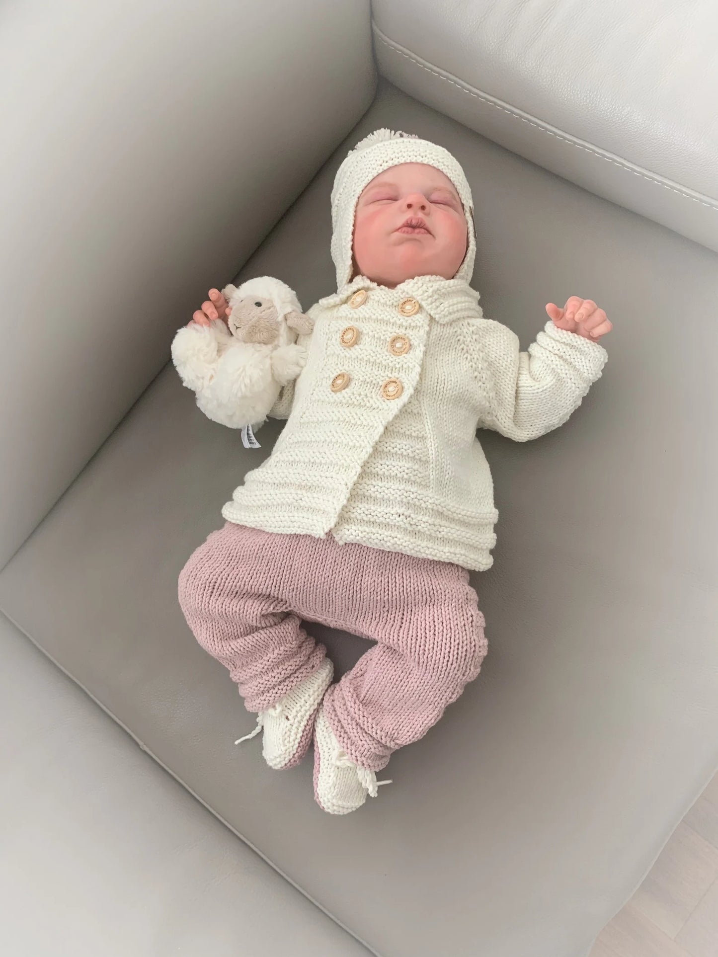 "Rowan” 4 Piece Set Knitting pattern for Reborn doll 16-22” or 0-3 Mth Old Baby