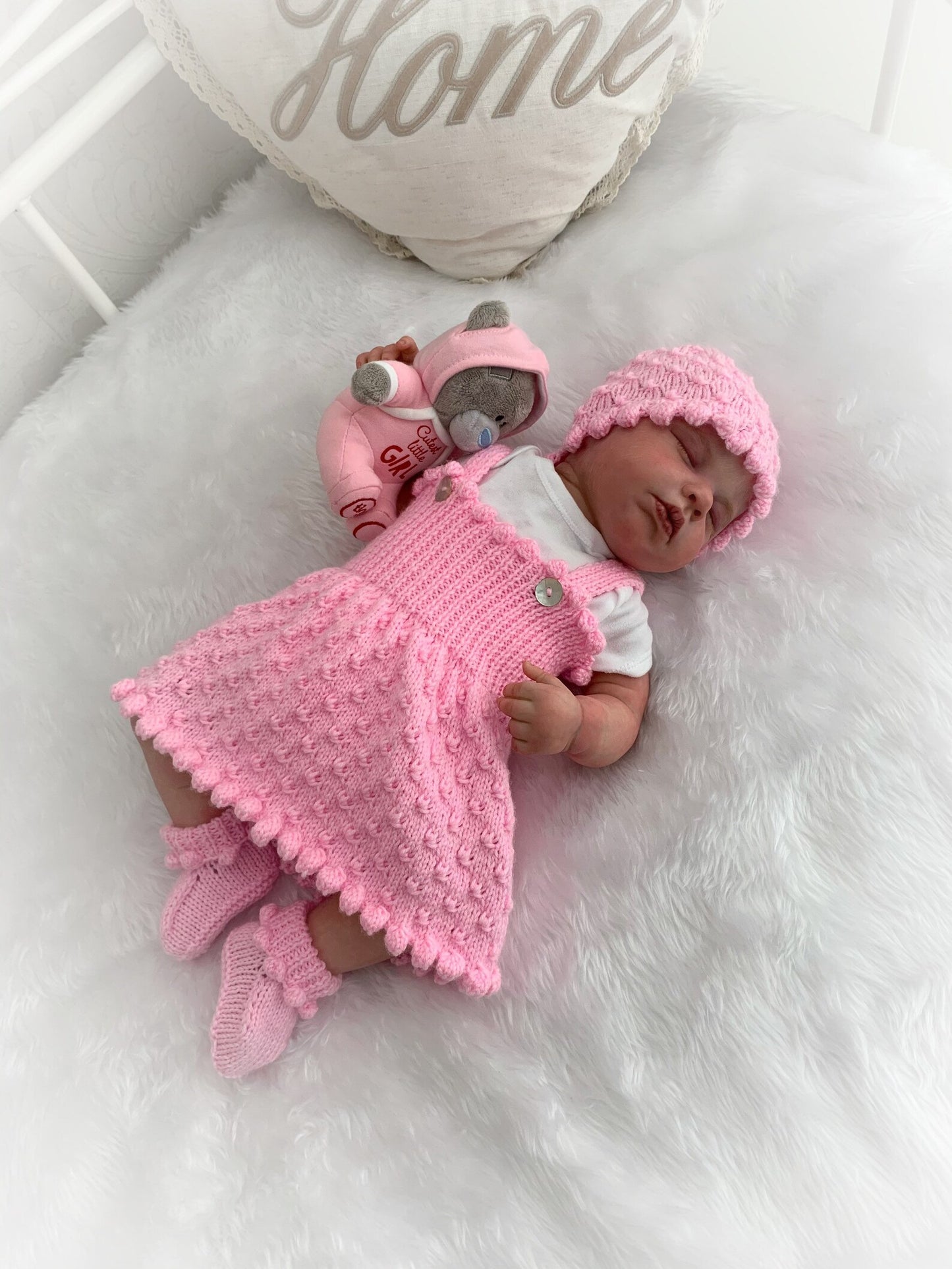 "Petunia” Shorts and Dress set Knitting pattern for Reborn doll 16 -22” or 0-3 Mth Old Baby
