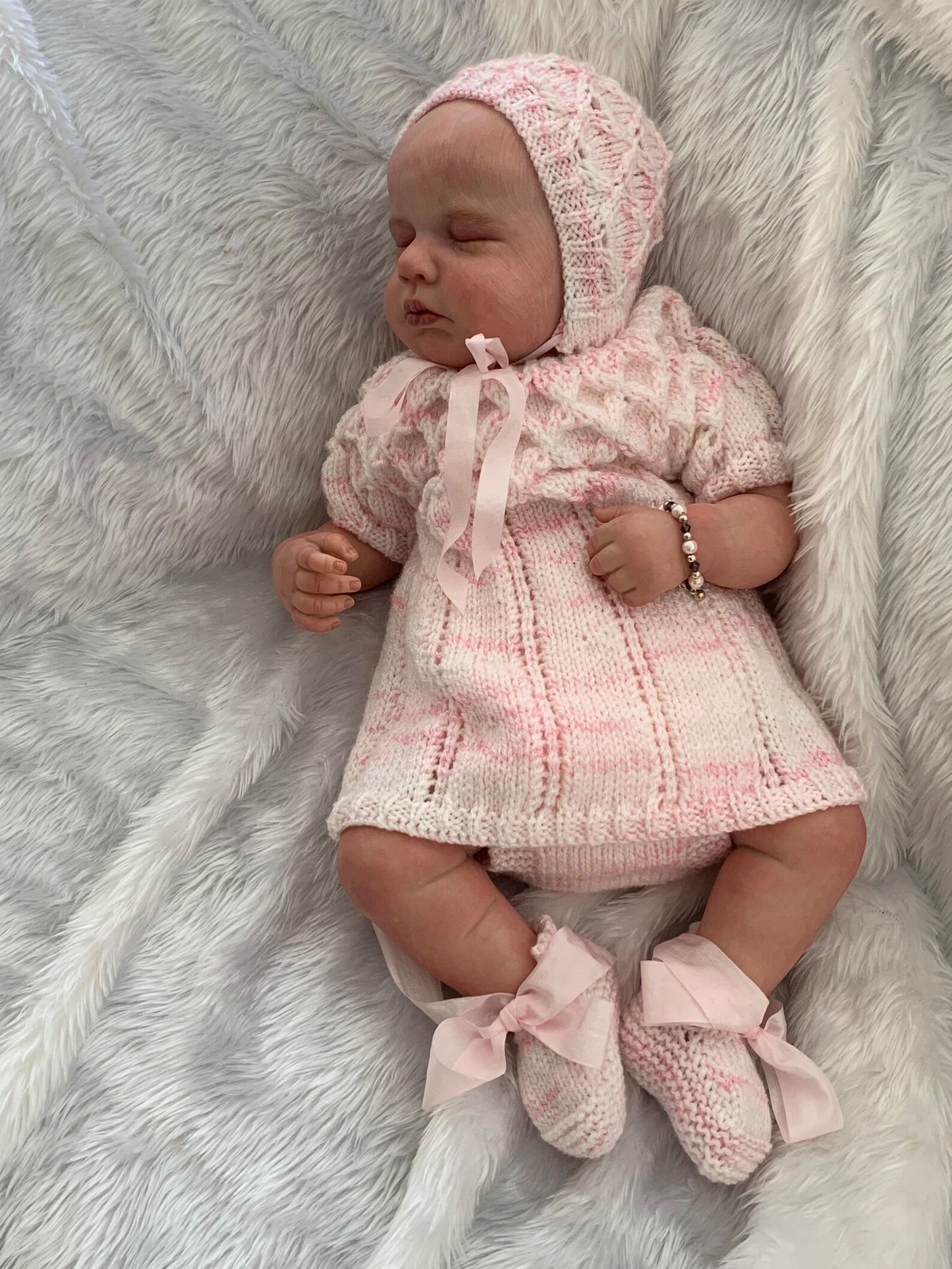 "Sugar & Spice” Multi-piece Knitting pattern for Reborn doll 16 -22” or 0-3 Month Old Baby