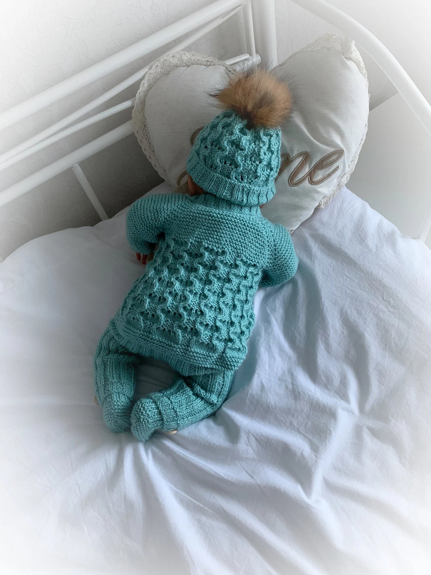 "Poinsettia” Cosy coat and legging set Knitting pattern for Reborn doll 16 -22” or 0-3 Mth Old Baby