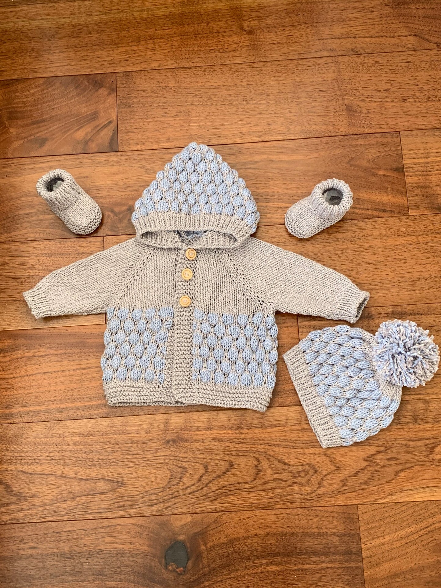 "Popcorn” 4 Piece set Knitting pattern for Reborn doll 16 -22” or 0-3 Month Old Baby