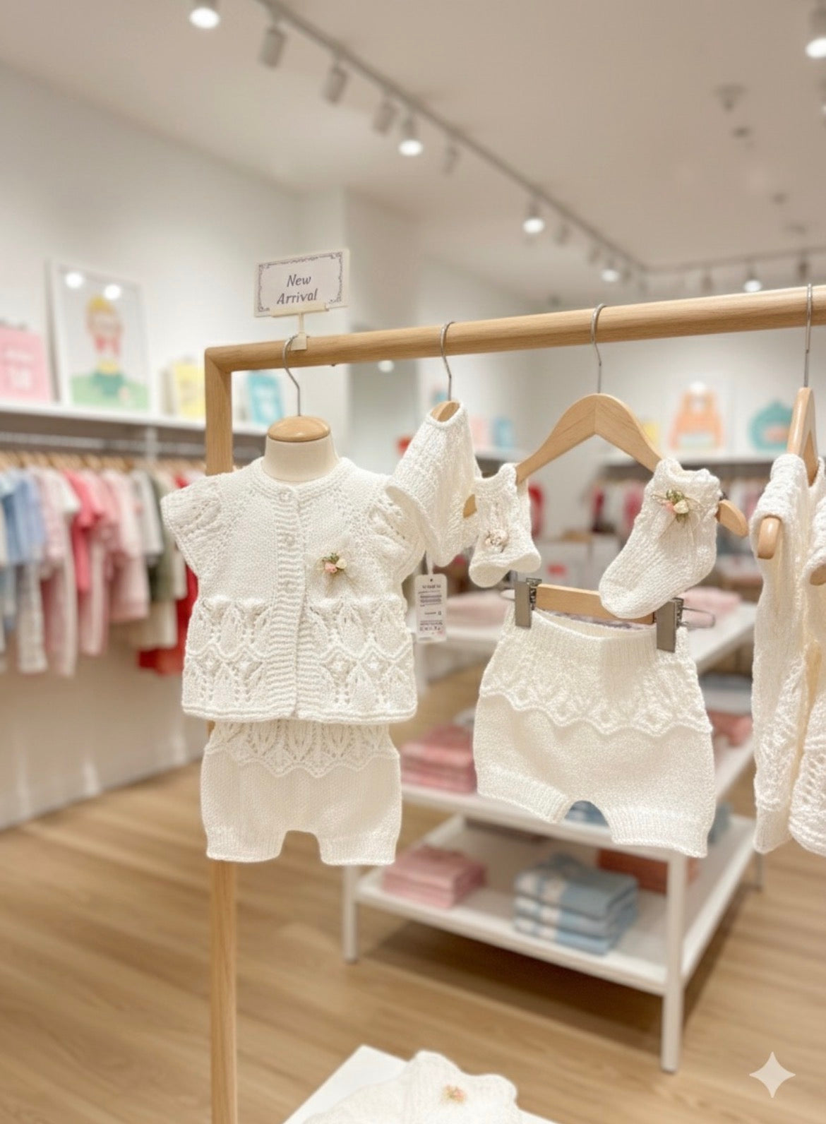 "Edith” 4 Piece Knitting pattern set for Reborn doll 16 -22” or 0-3 Month Old Baby