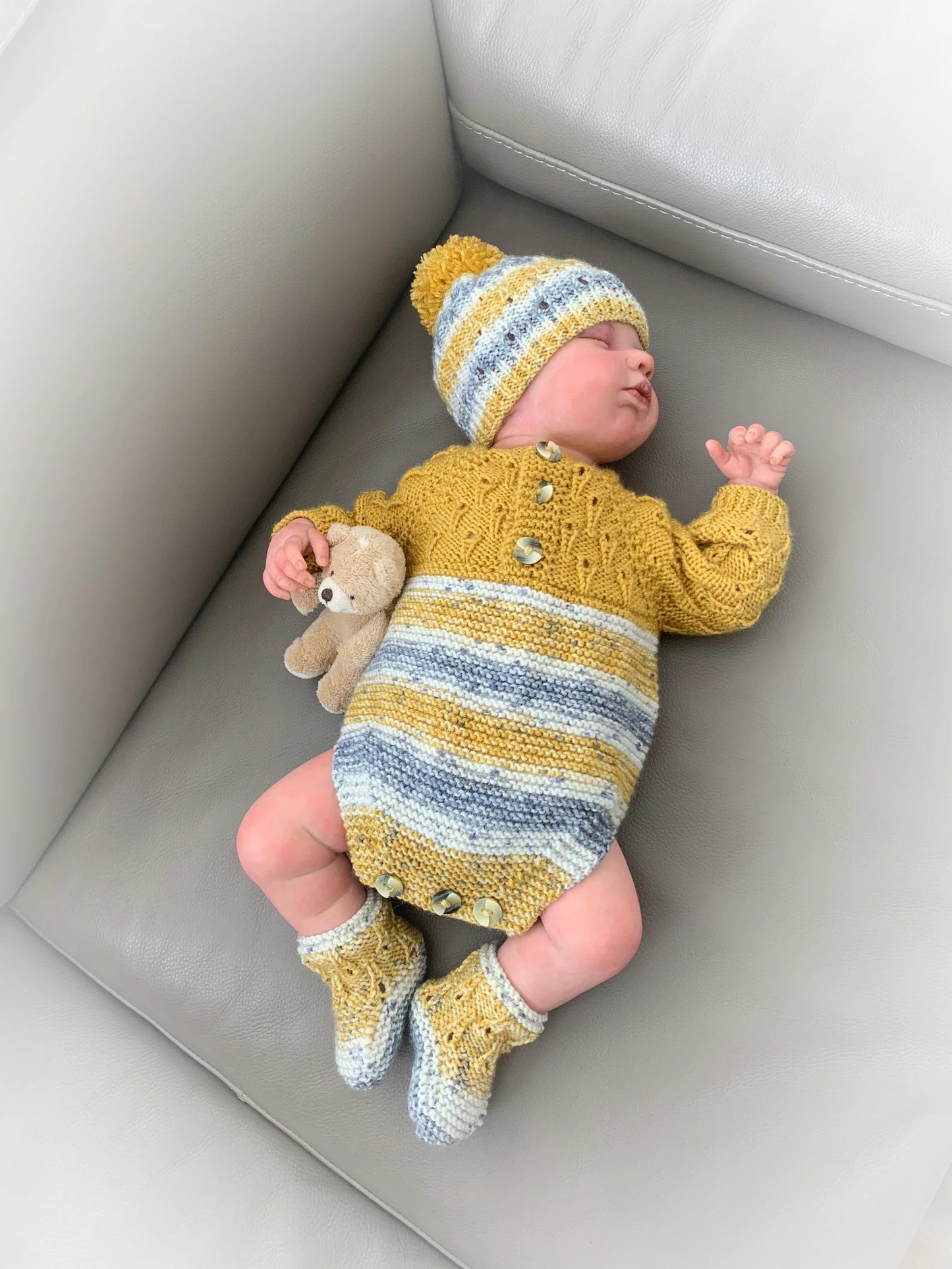 "Pumpkin” Romper Knitting pattern for Reborn doll 16 -22” or 0-3 Mth Old Baby