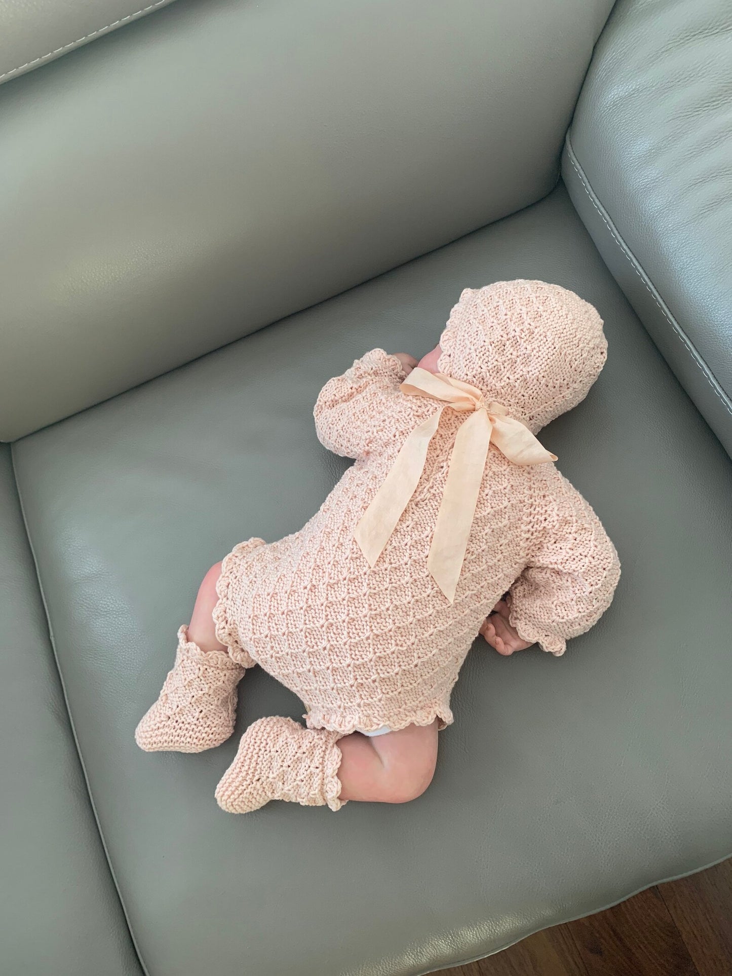 "Frejya” Romper Knitting pattern for Reborn doll 19 -24” or 0-6 Month Old Baby