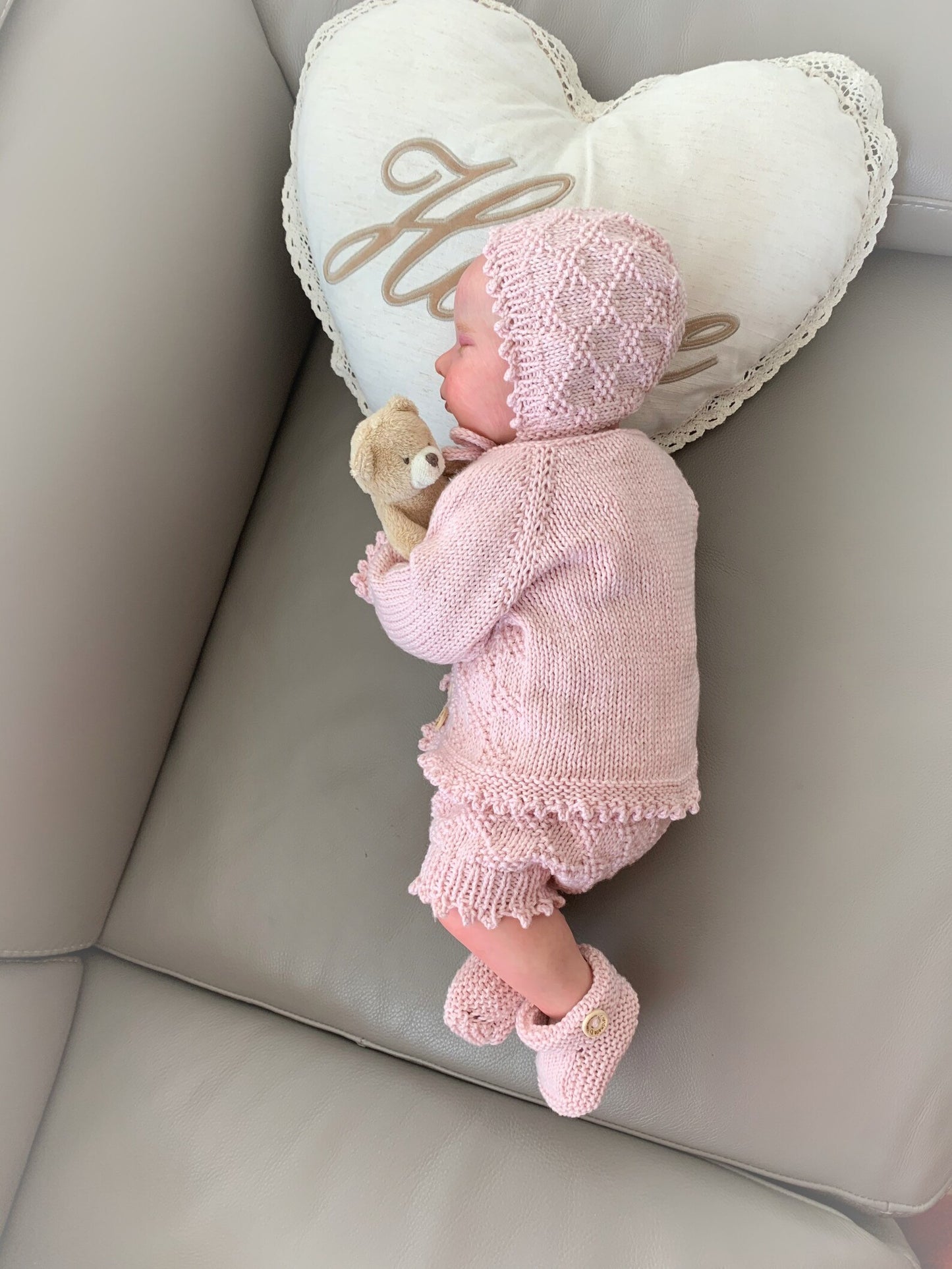 "Foxglove” Romper Knitting pattern set for Reborn doll 16 -22” or 0-3 Mth Old Baby
