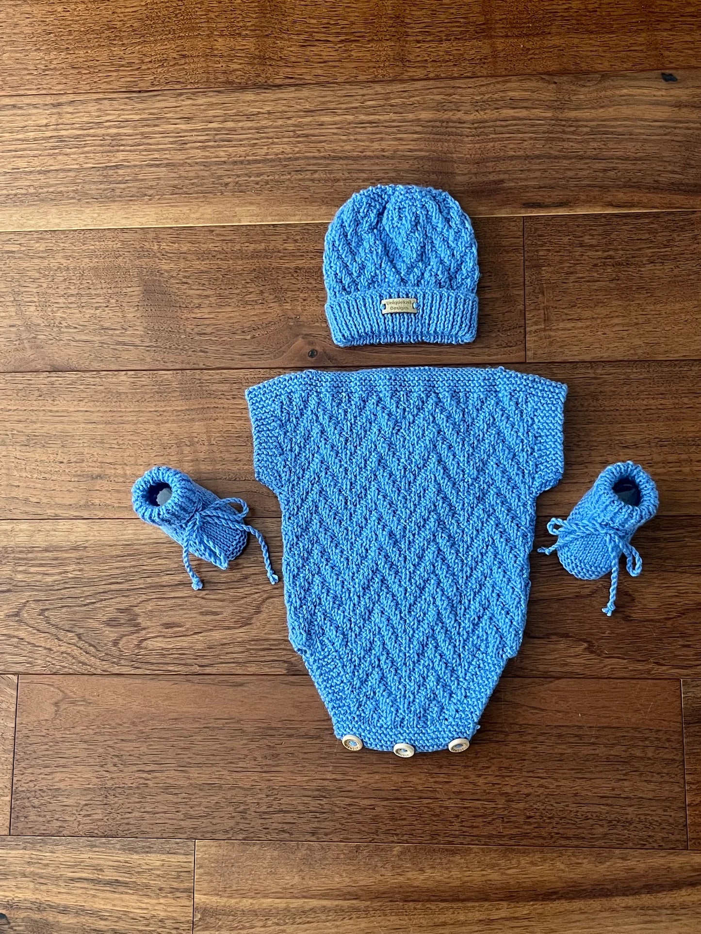 "Neptune” Romper Knitting pattern for Reborn doll 16 -22” or 0-3 Month Old Baby