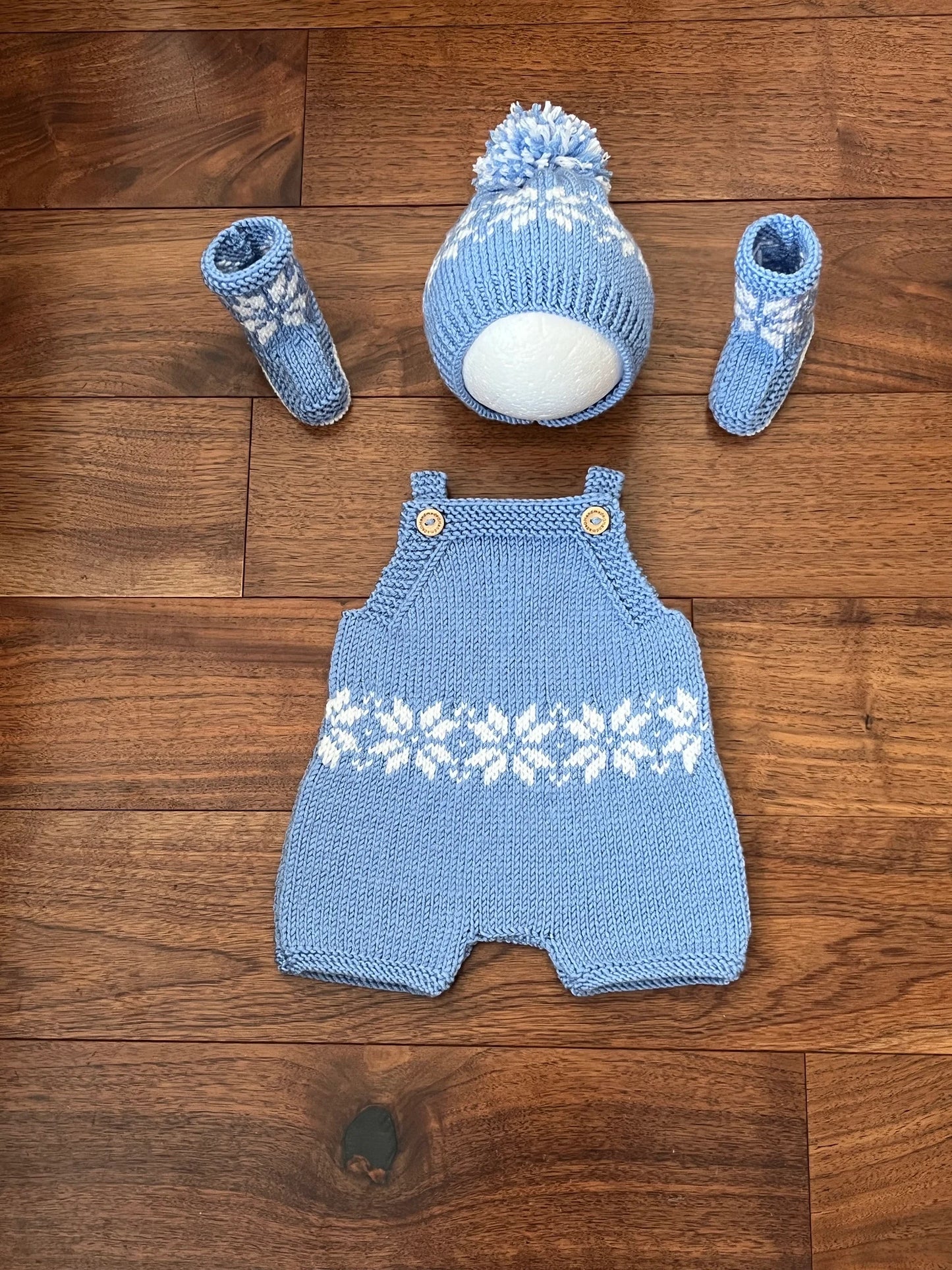 "Snowflake” Romper Knitting pattern for Reborn doll 16 -22” or 0-3 Month Old Baby