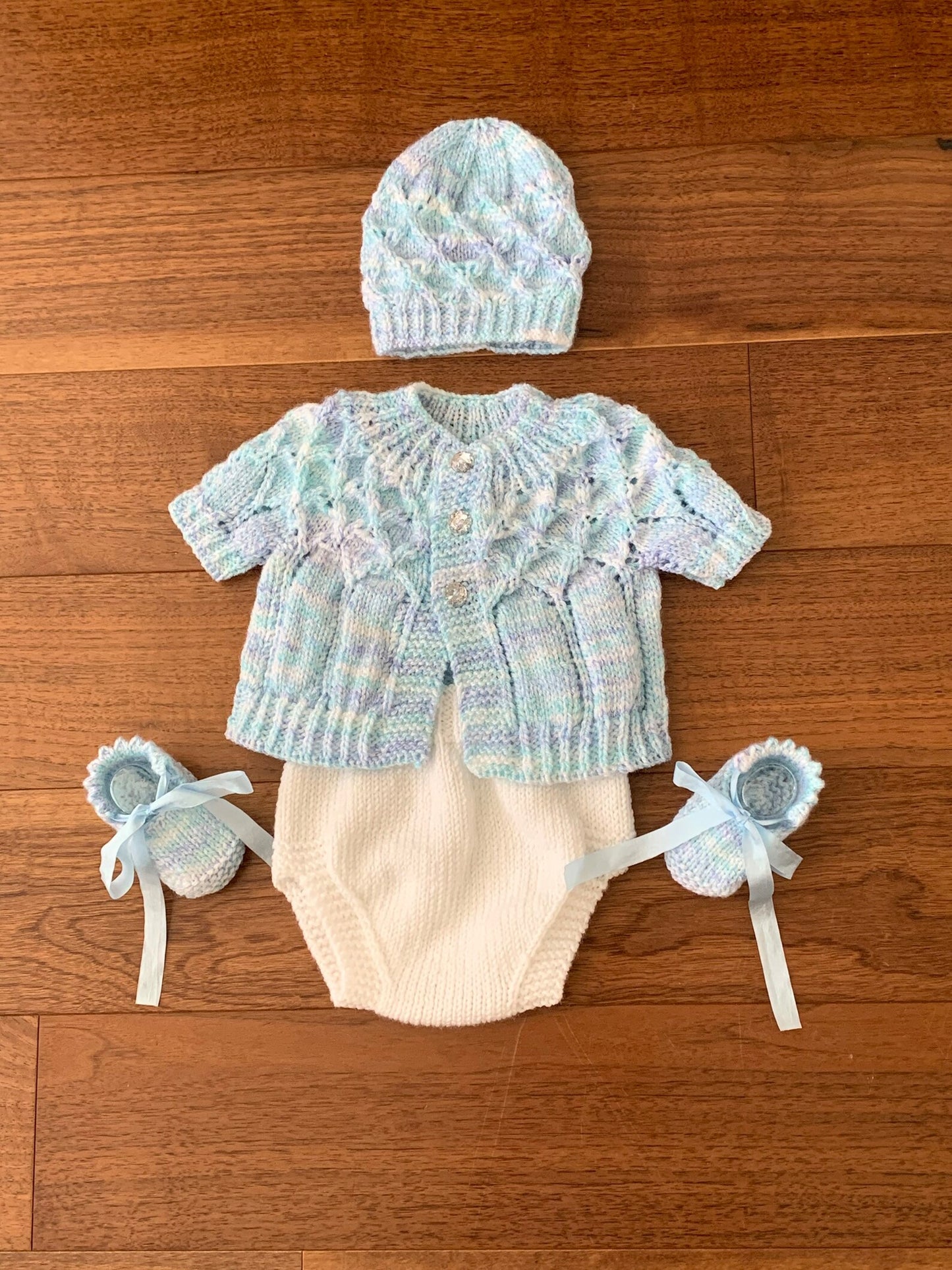"Sugar & Spice” Multi-piece Knitting pattern for Reborn doll 16 -22” or 0-3 Month Old Baby