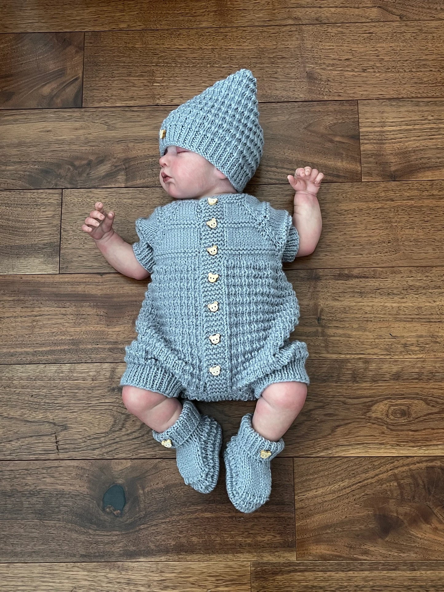 "Mango" Romper knitting pattern for reborn doll 16-22" or 0-3 Month old baby