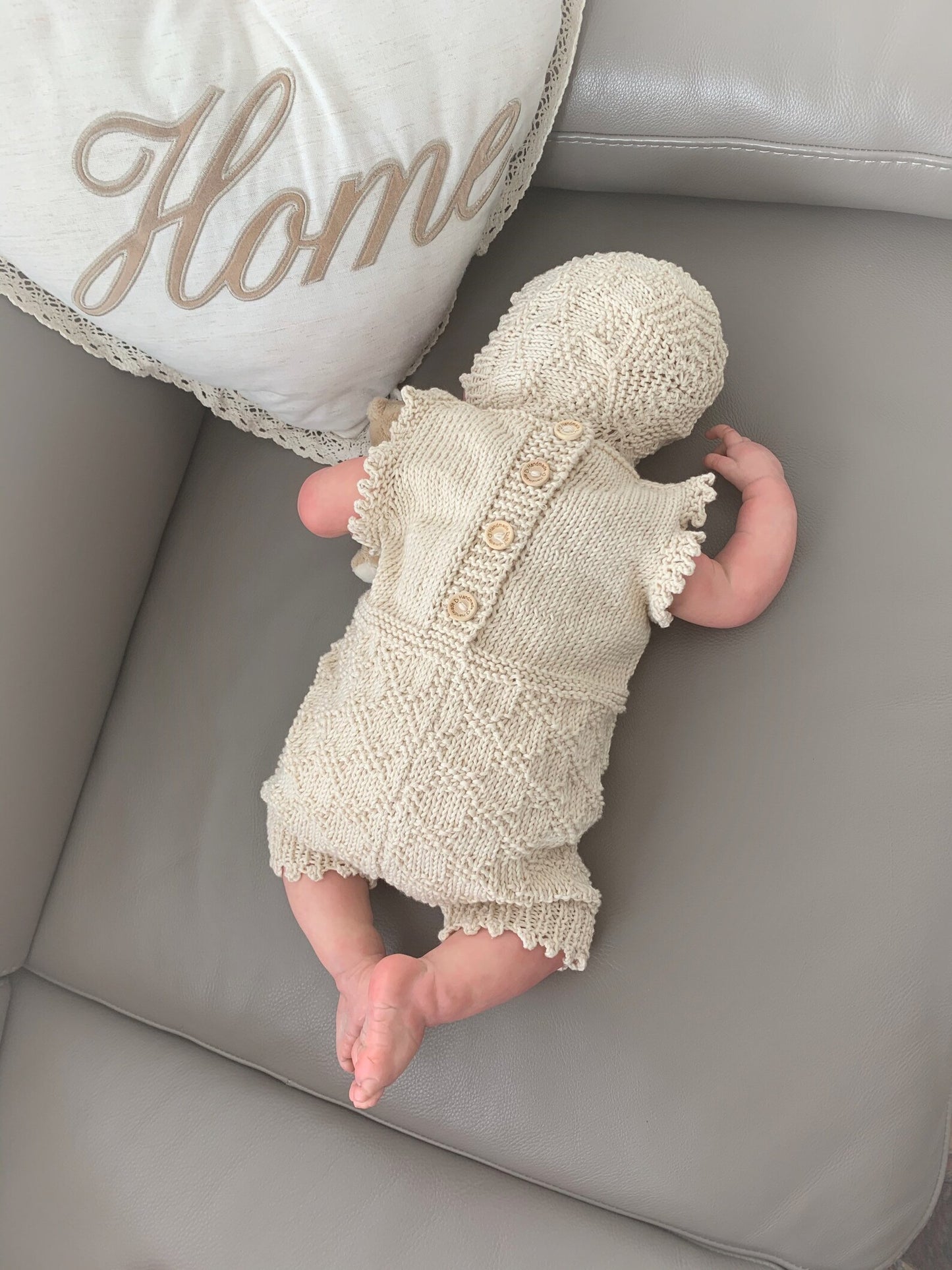 "Foxglove” Romper Knitting pattern set for Reborn doll 16 -22” or 0-3 Mth Old Baby