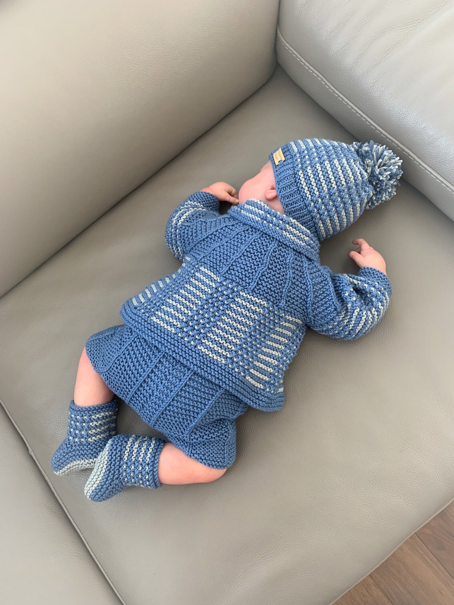 "Nathan” 4 Piece set knitting pattern for reborn doll 16-22" or 0-3 month old baby