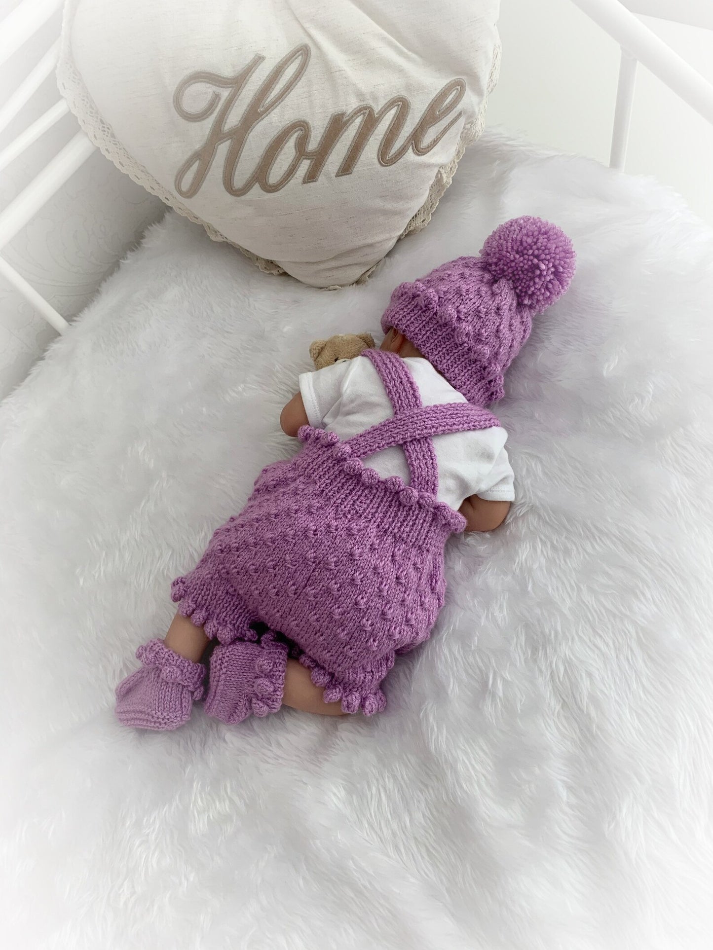 "Petunia” Shorts and Dress set Knitting pattern for Reborn doll 16 -22” or 0-3 Mth Old Baby
