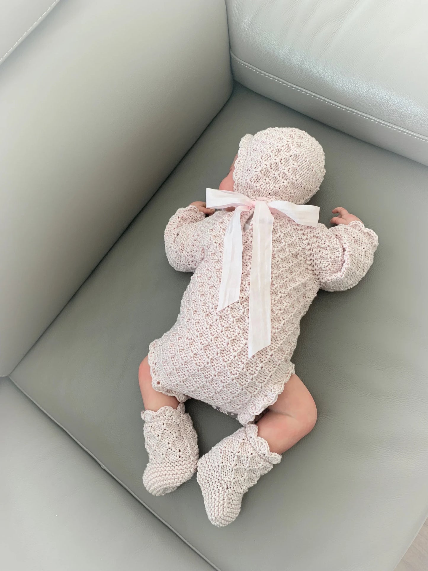 "Frejya” Romper Knitting pattern for Reborn doll 19 -24” or 0-6 Month Old Baby