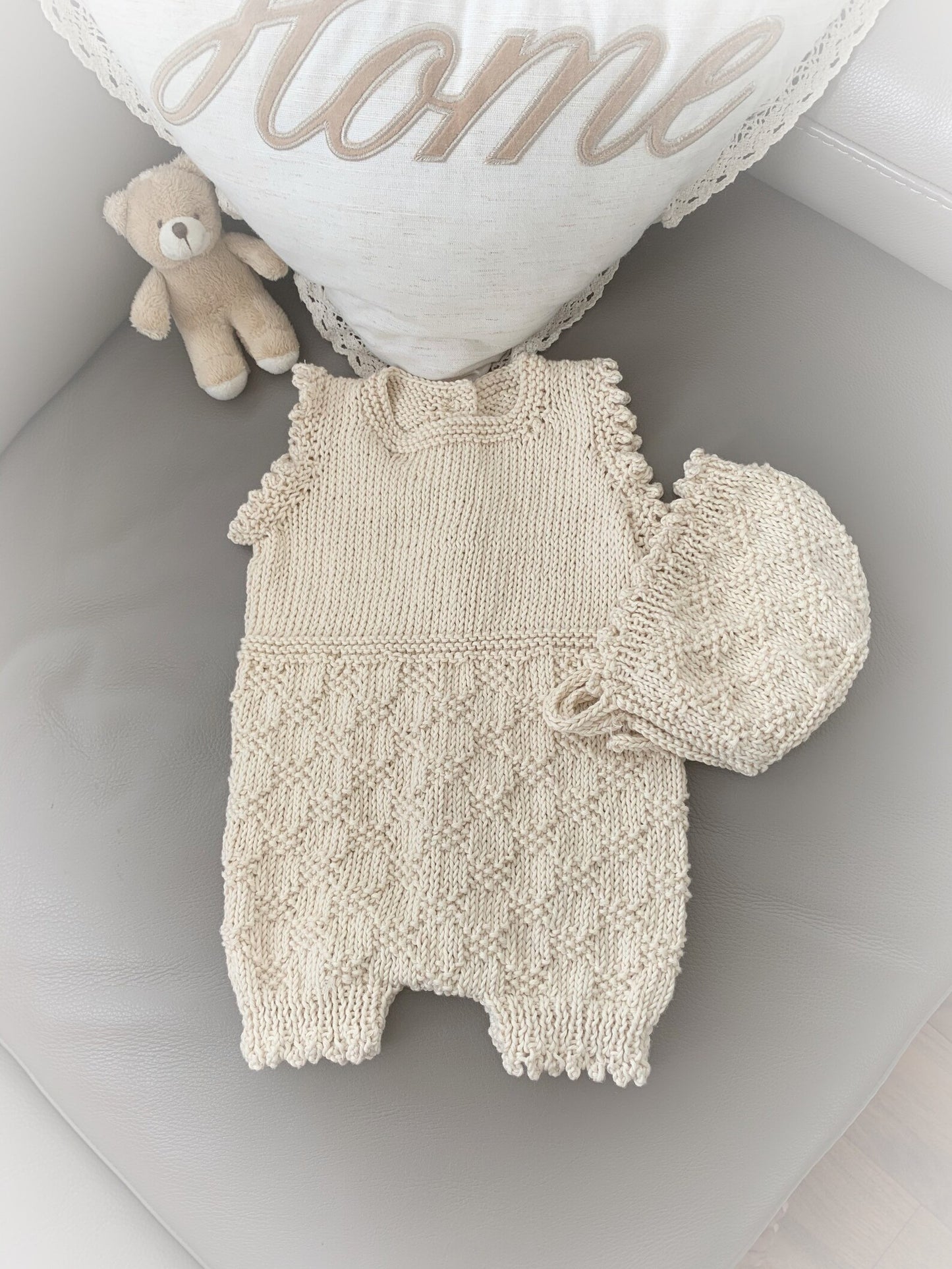 "Foxglove” Romper Knitting pattern set for Reborn doll 16 -22” or 0-3 Mth Old Baby