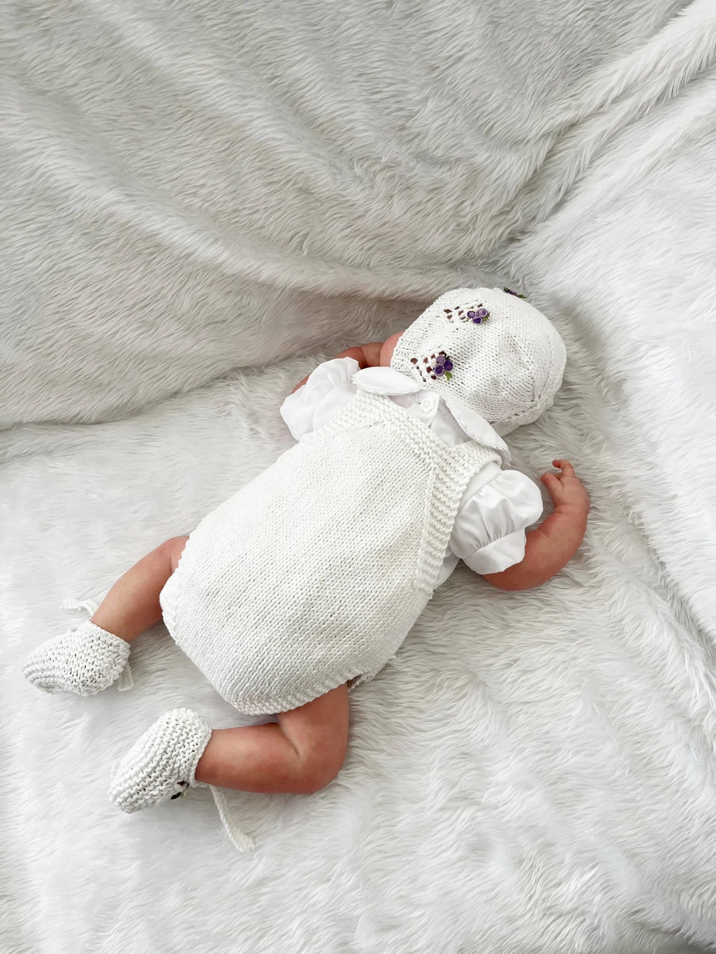 "Isabelle” 4 Piece Knitting pattern set for Reborn doll 16 -22” or 0-3 Month Old Baby