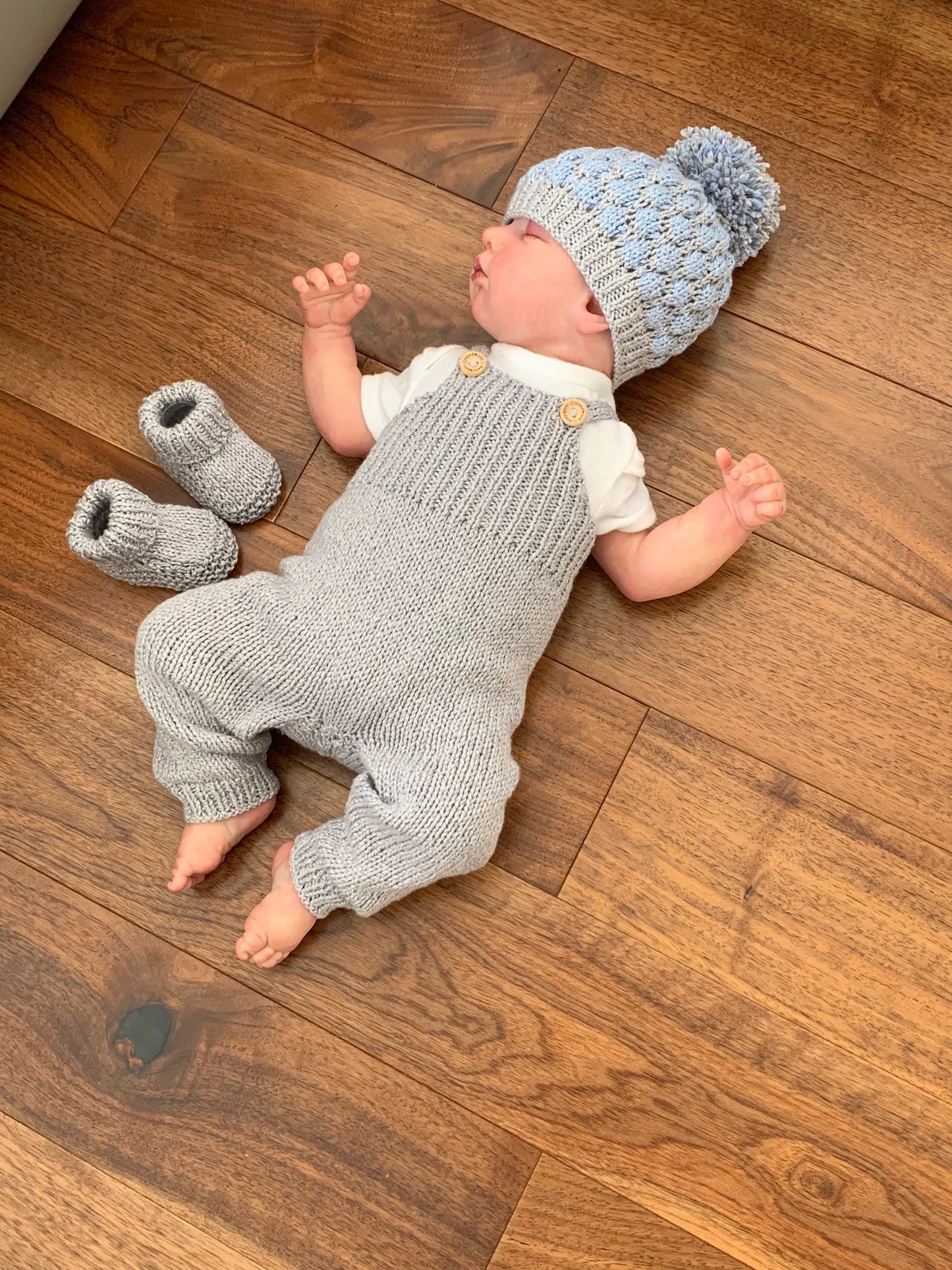 "Popcorn” 4 Piece set Knitting pattern for Reborn doll 16 -22” or 0-3 Month Old Baby