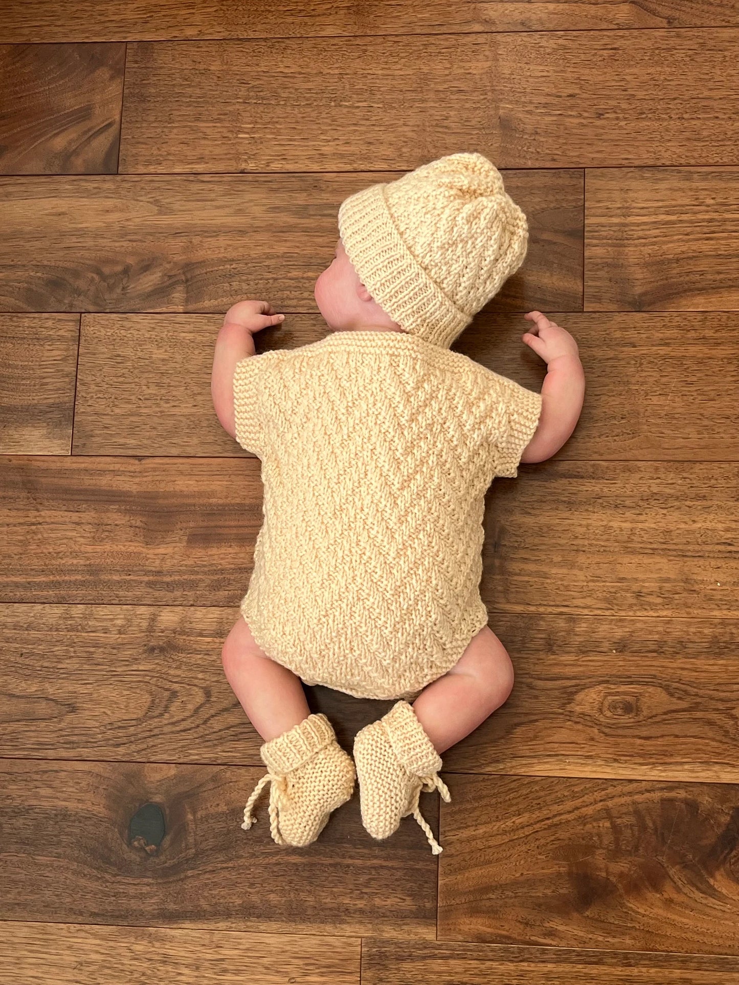 "Neptune” Romper Knitting pattern for Reborn doll 16 -22” or 0-3 Month Old Baby