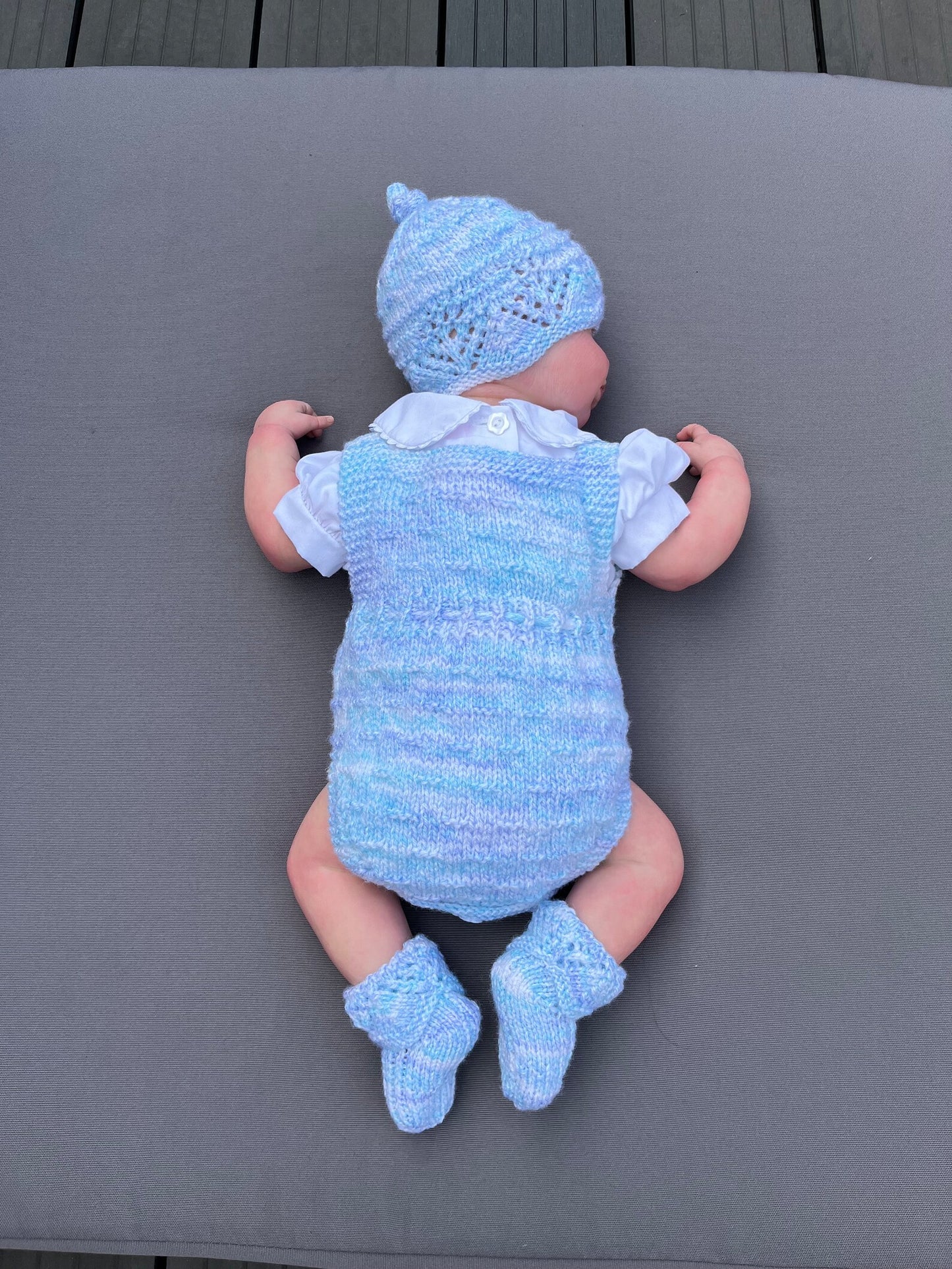 "Windsor” 4 Piece Set Knitting pattern for Reborn doll 16-22” or 0-3 Month Old Baby