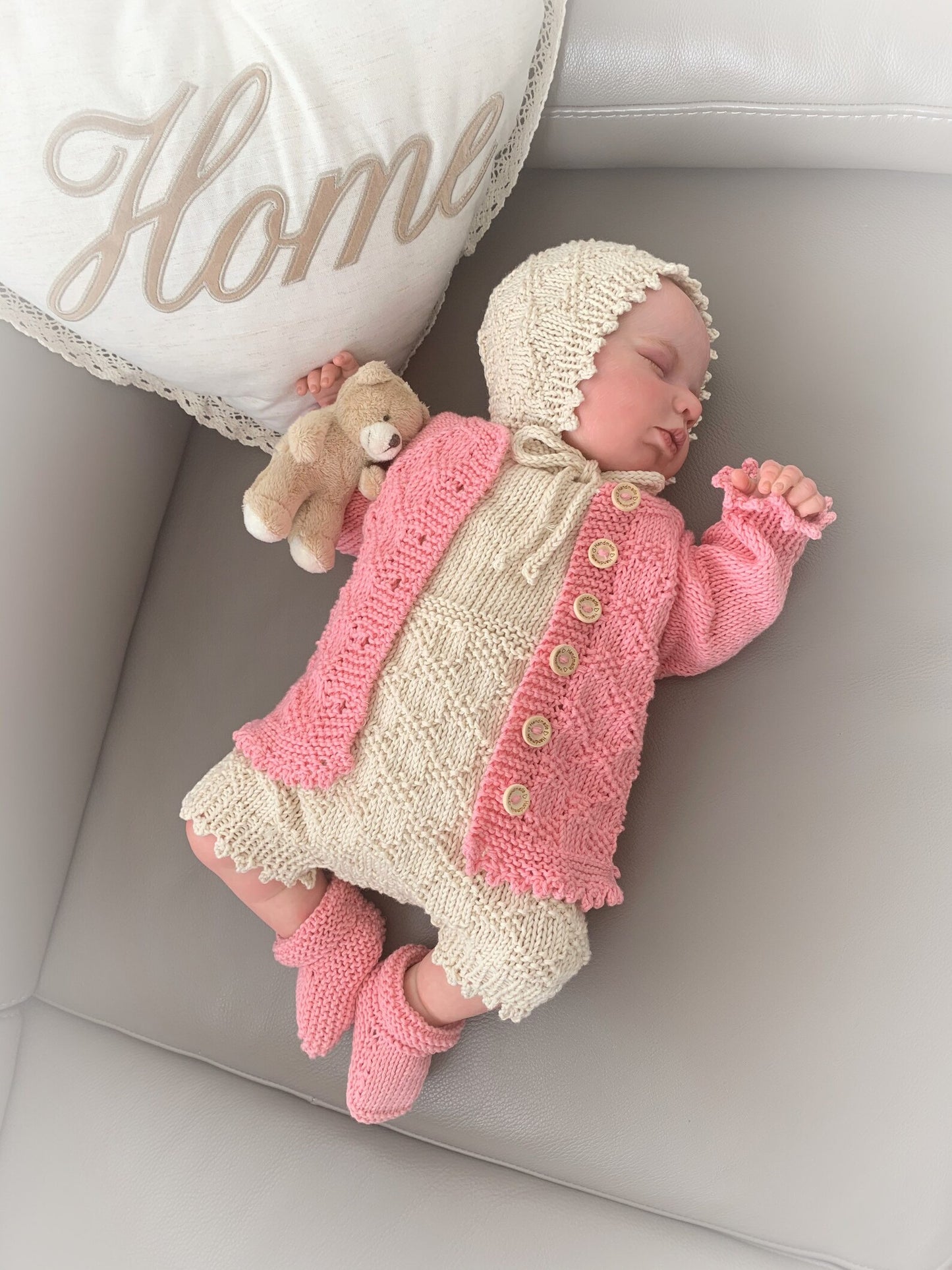 "Foxglove” Romper Knitting pattern set for Reborn doll 16 -22” or 0-3 Mth Old Baby