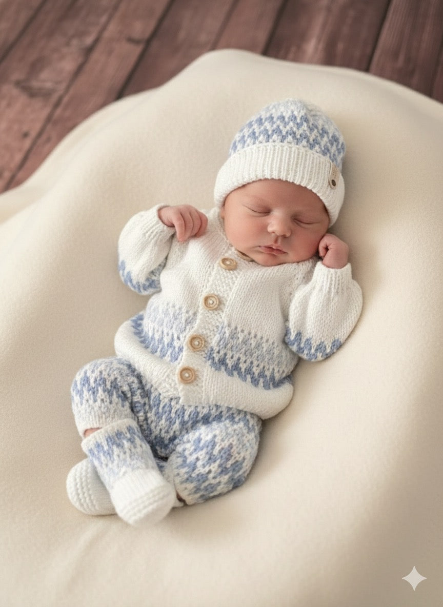 "Zingara” 4 Piece Knitting pattern set for Reborn doll 16 -22” or 0-3 Month Old Baby