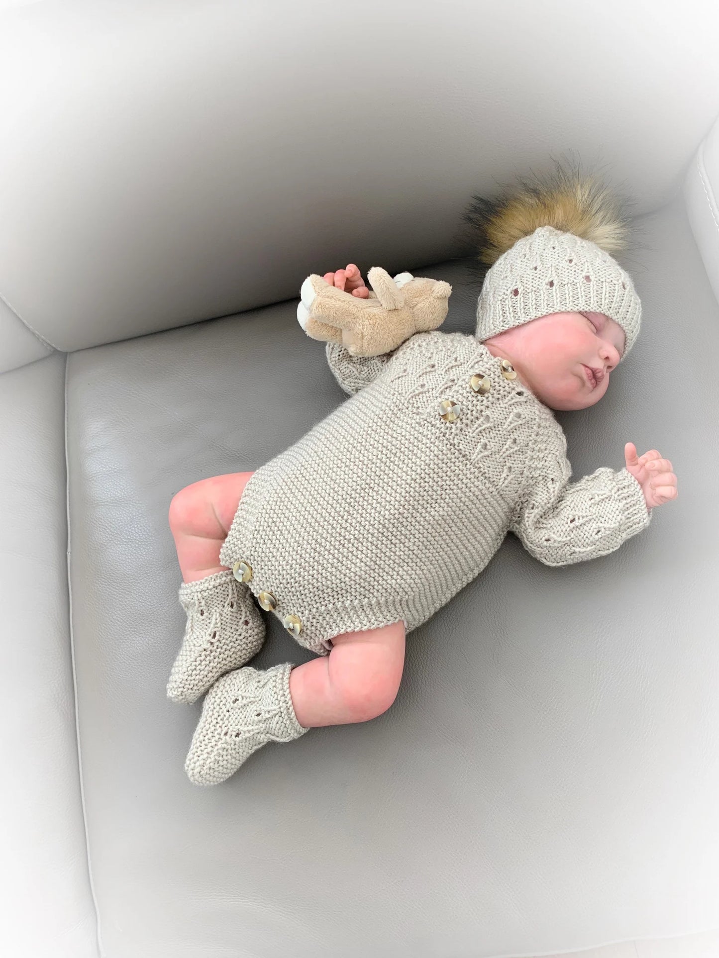 "Pumpkin” Romper Knitting pattern for Reborn doll 16 -22” or 0-3 Mth Old Baby