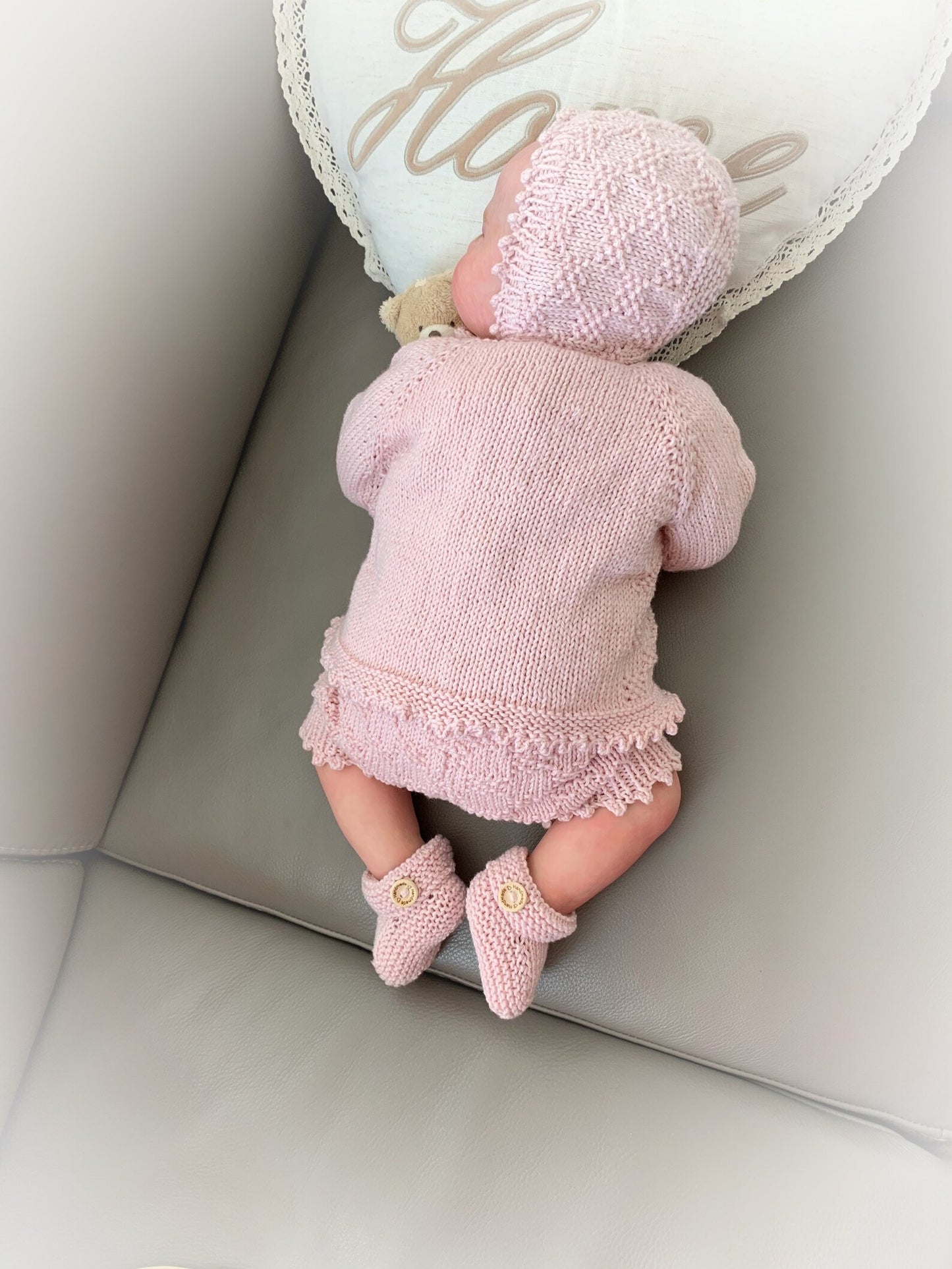 "Foxglove” Romper Knitting pattern set for Reborn doll 16 -22” or 0-3 Mth Old Baby
