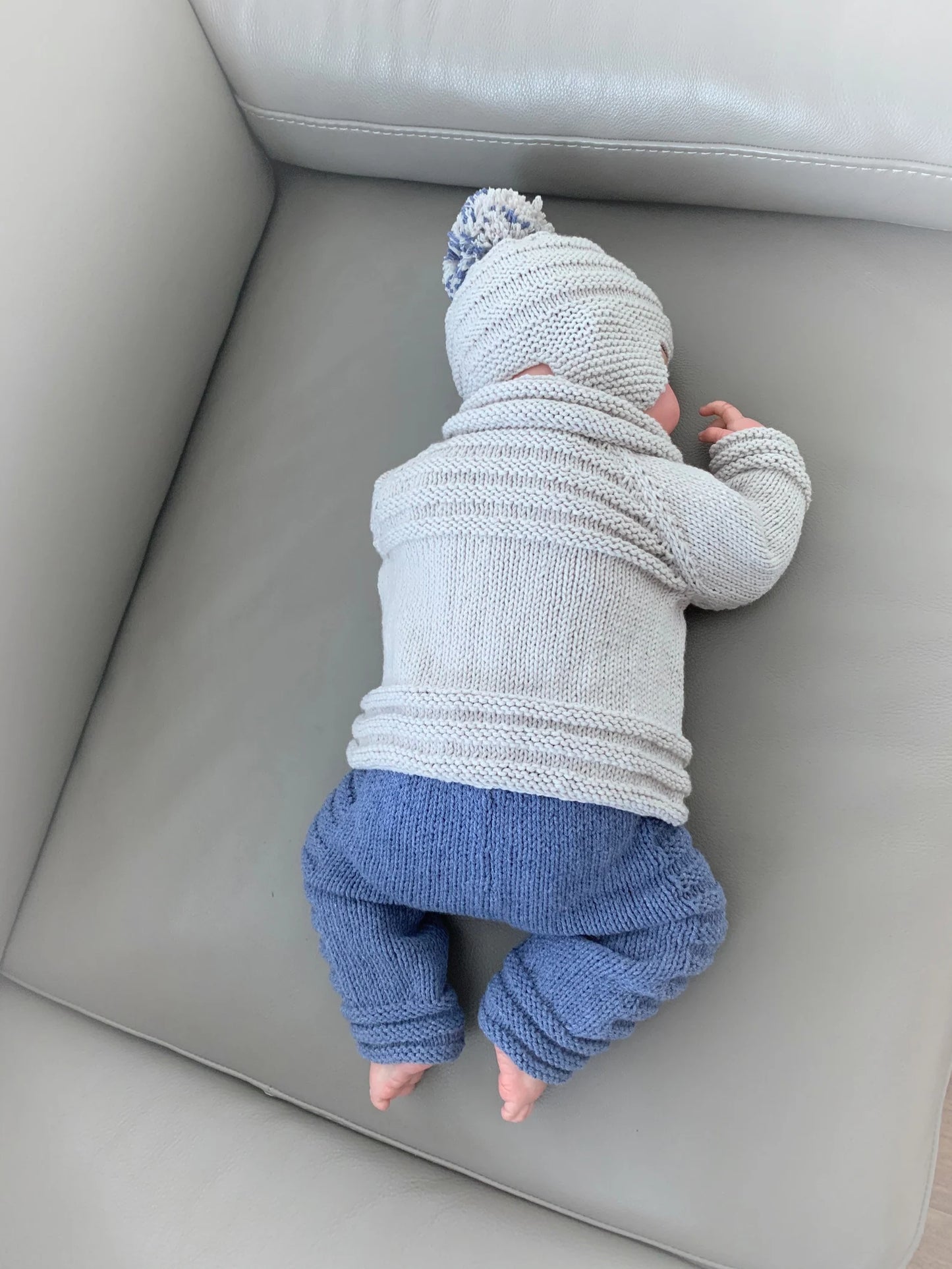 "Rowan” 4 Piece Set Knitting pattern for Reborn doll 16-22” or 0-3 Mth Old Baby