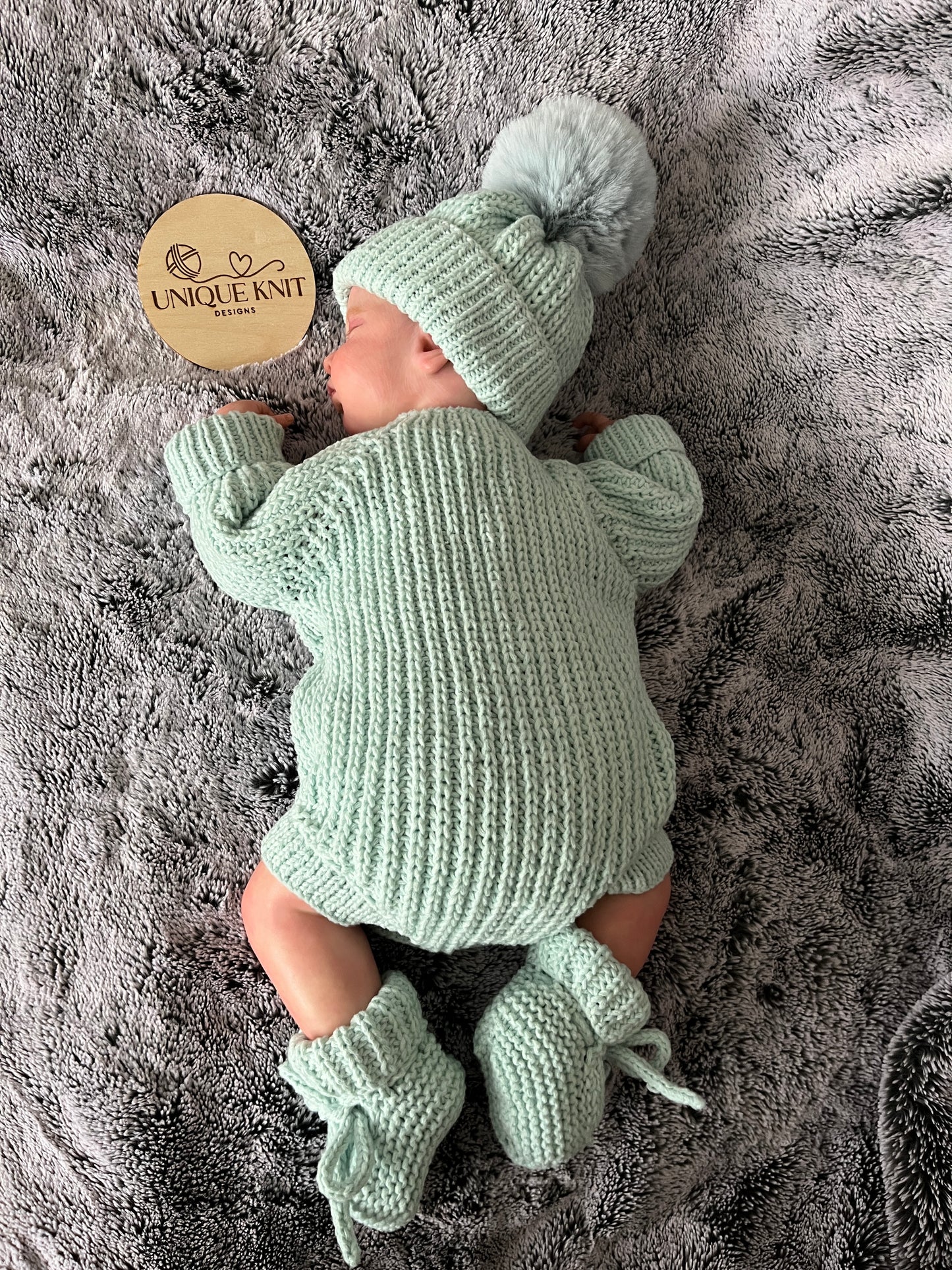 "Snuggles” 3 piece Knitting pattern set for Reborn doll 19 -24” or 0-6 Month Old Baby