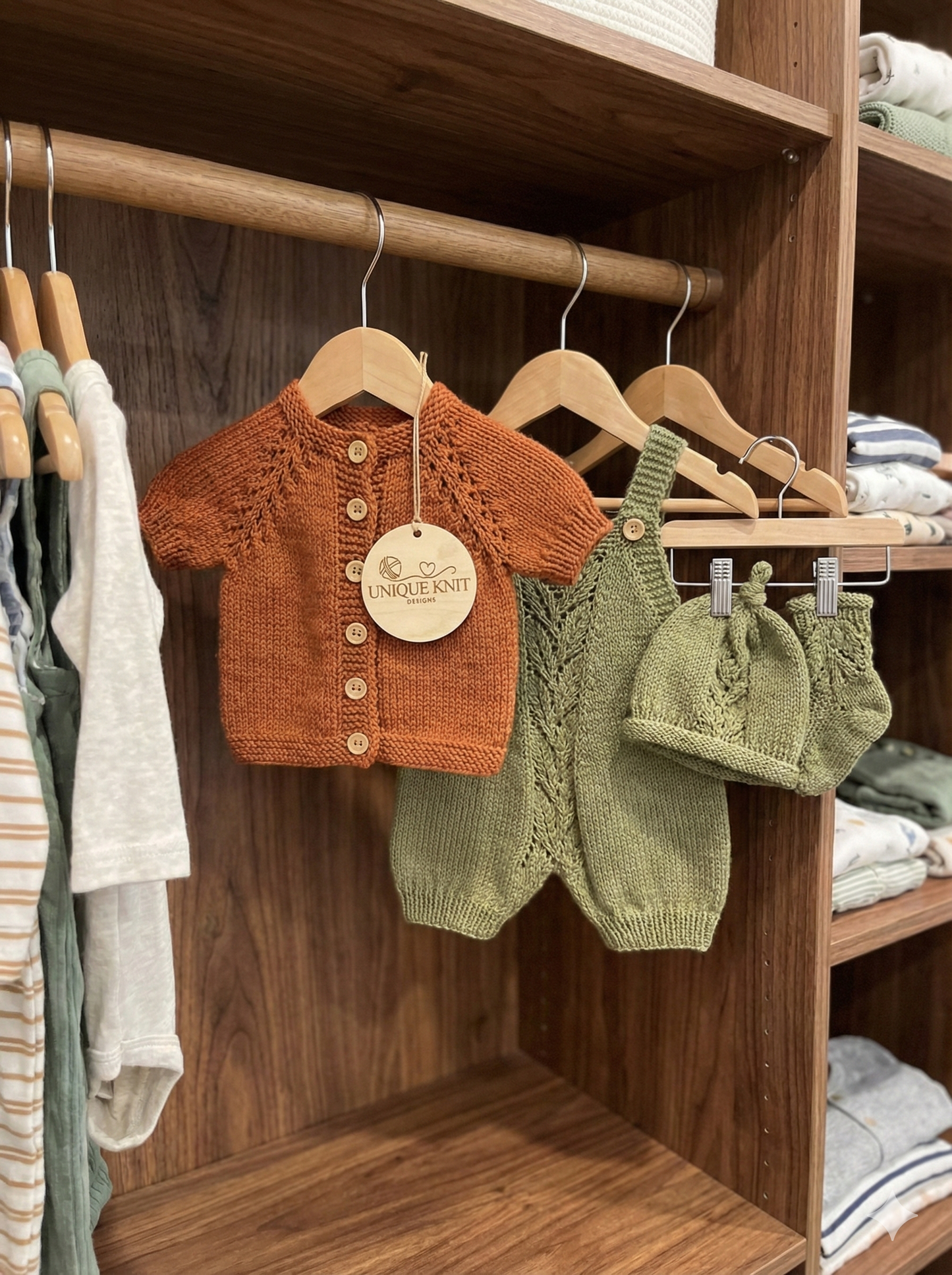 "Fern” 4 Piece Knitting pattern set for Reborn doll 16 -22” or 0-3 Month Old Baby