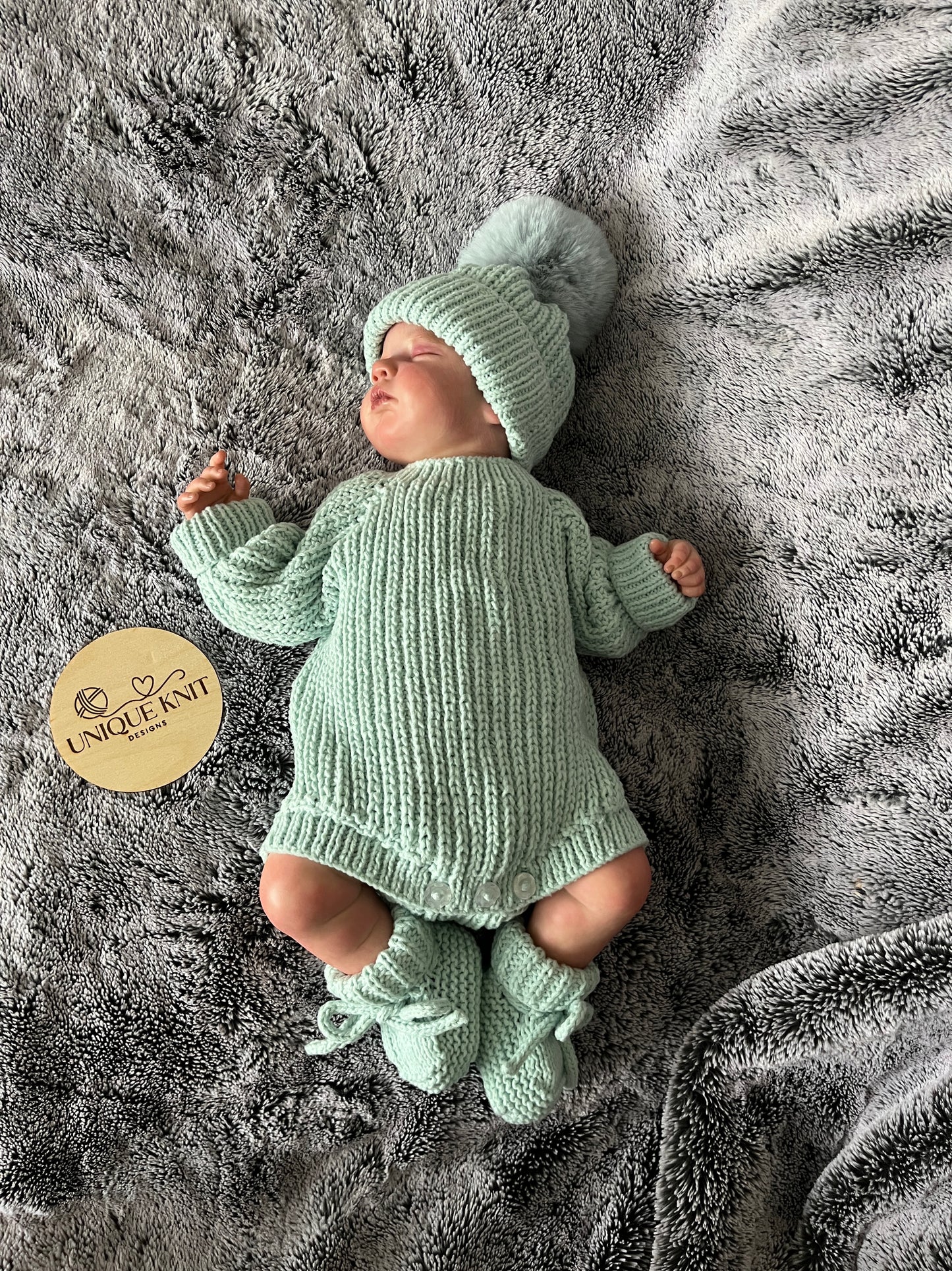 "Snuggles” 3 piece Knitting pattern set for Reborn doll 19 -24” or 0-6 Month Old Baby
