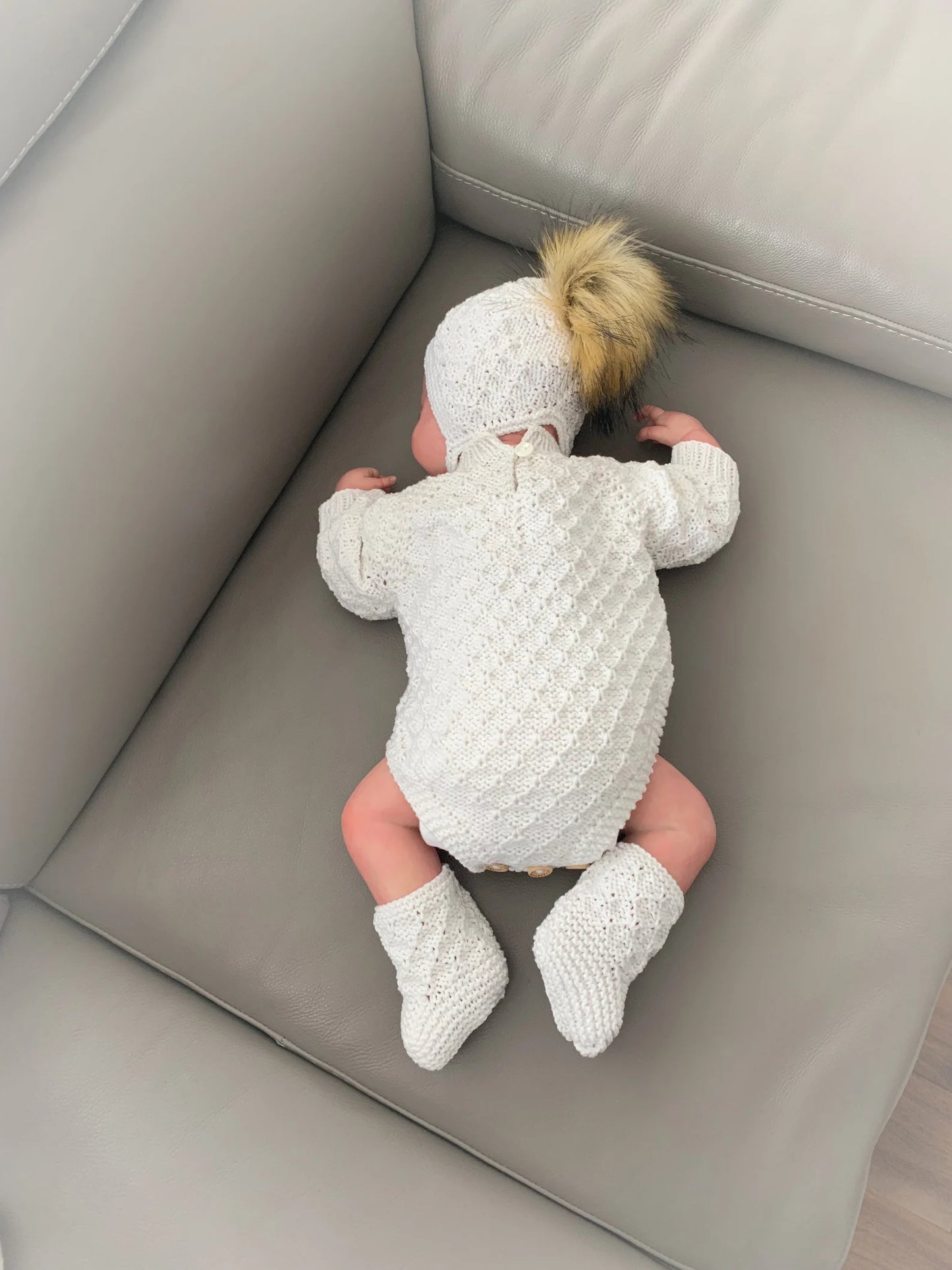 "Frejya” Romper Knitting pattern for Reborn doll 19 -24” or 0-6 Month Old Baby