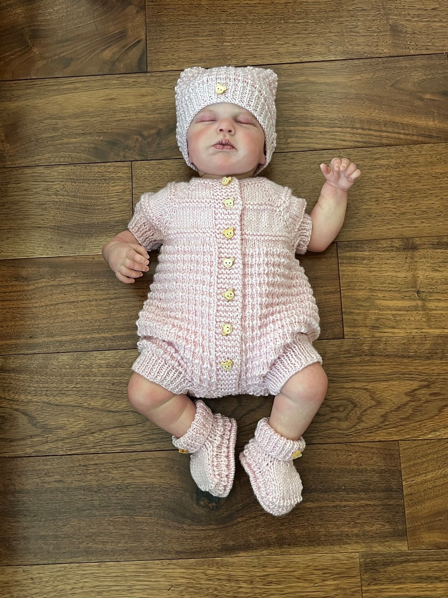 "Mango" Romper knitting pattern for reborn doll 16-22" or 0-3 Month old baby