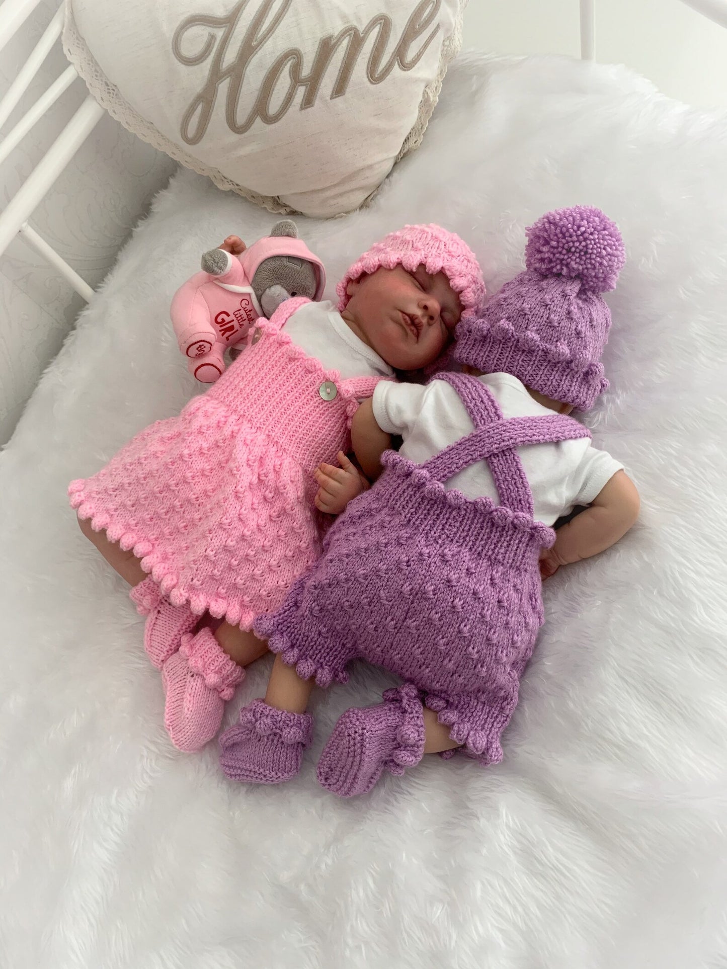 "Petunia” Shorts and Dress set Knitting pattern for Reborn doll 16 -22” or 0-3 Mth Old Baby