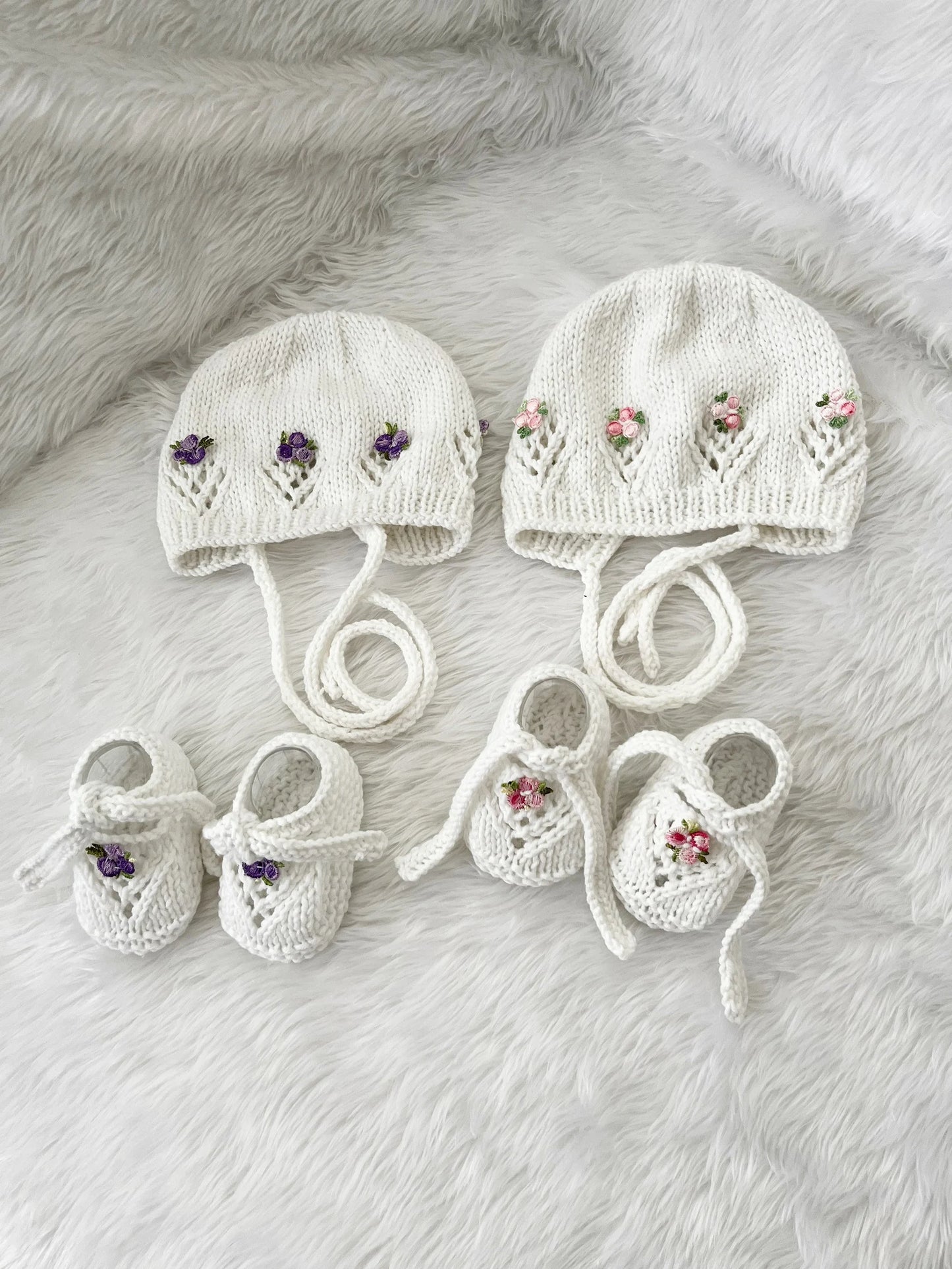 "Isabelle” 4 Piece Knitting pattern set for Reborn doll 16 -22” or 0-3 Month Old Baby