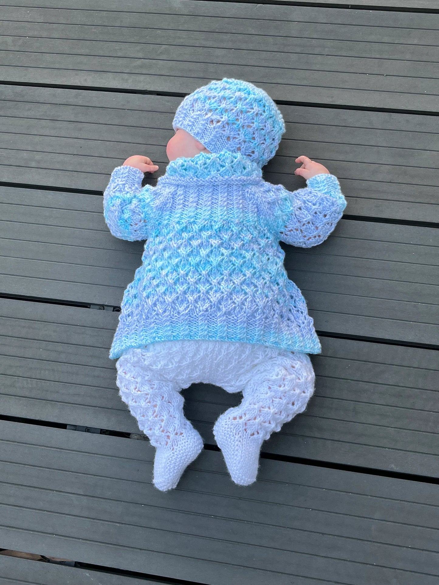 "Jelly Bean” 3 piece set Knitting pattern for Reborn doll 16 -22” or 0-3 Month Old Baby