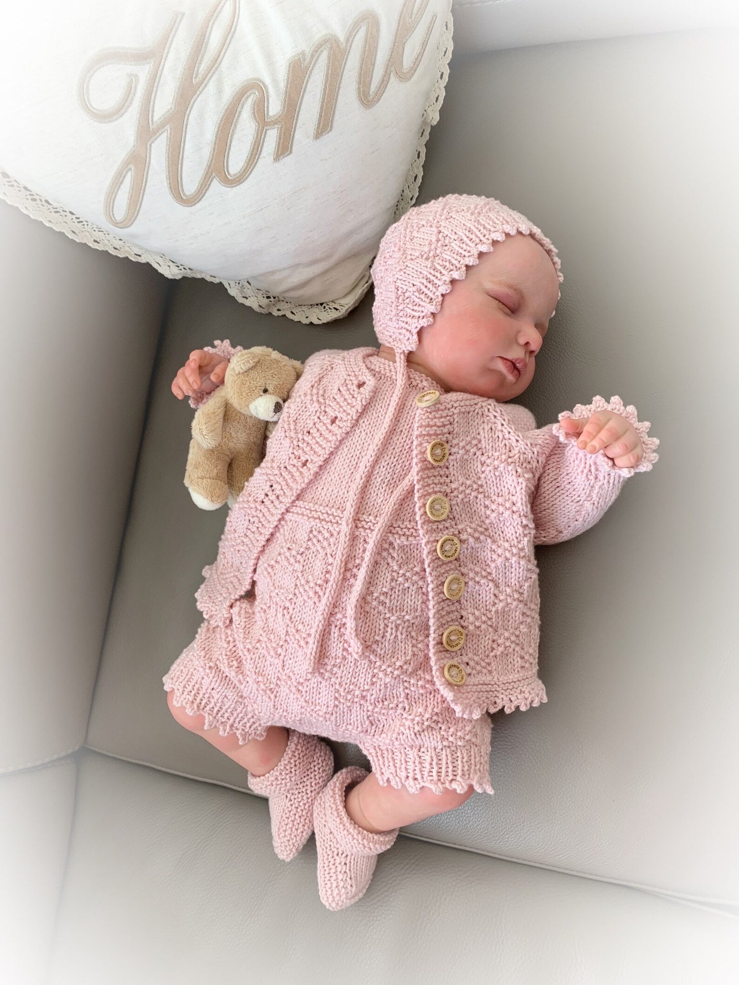 "Foxglove” Romper Knitting pattern set for Reborn doll 16 -22” or 0-3 Mth Old Baby