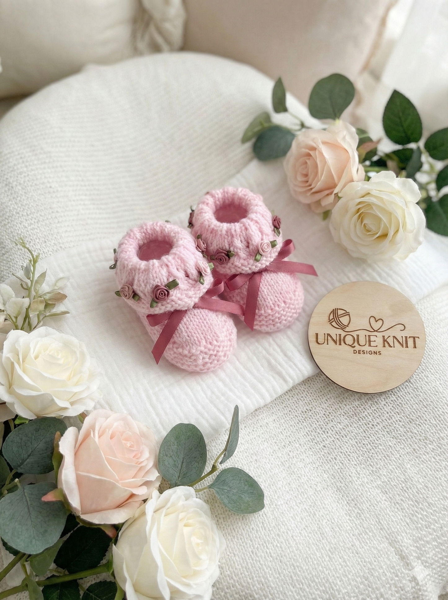 "Tulip” Dress Set Knitting pattern for Reborn doll 16 -22” or 0-3 Mth Old Baby