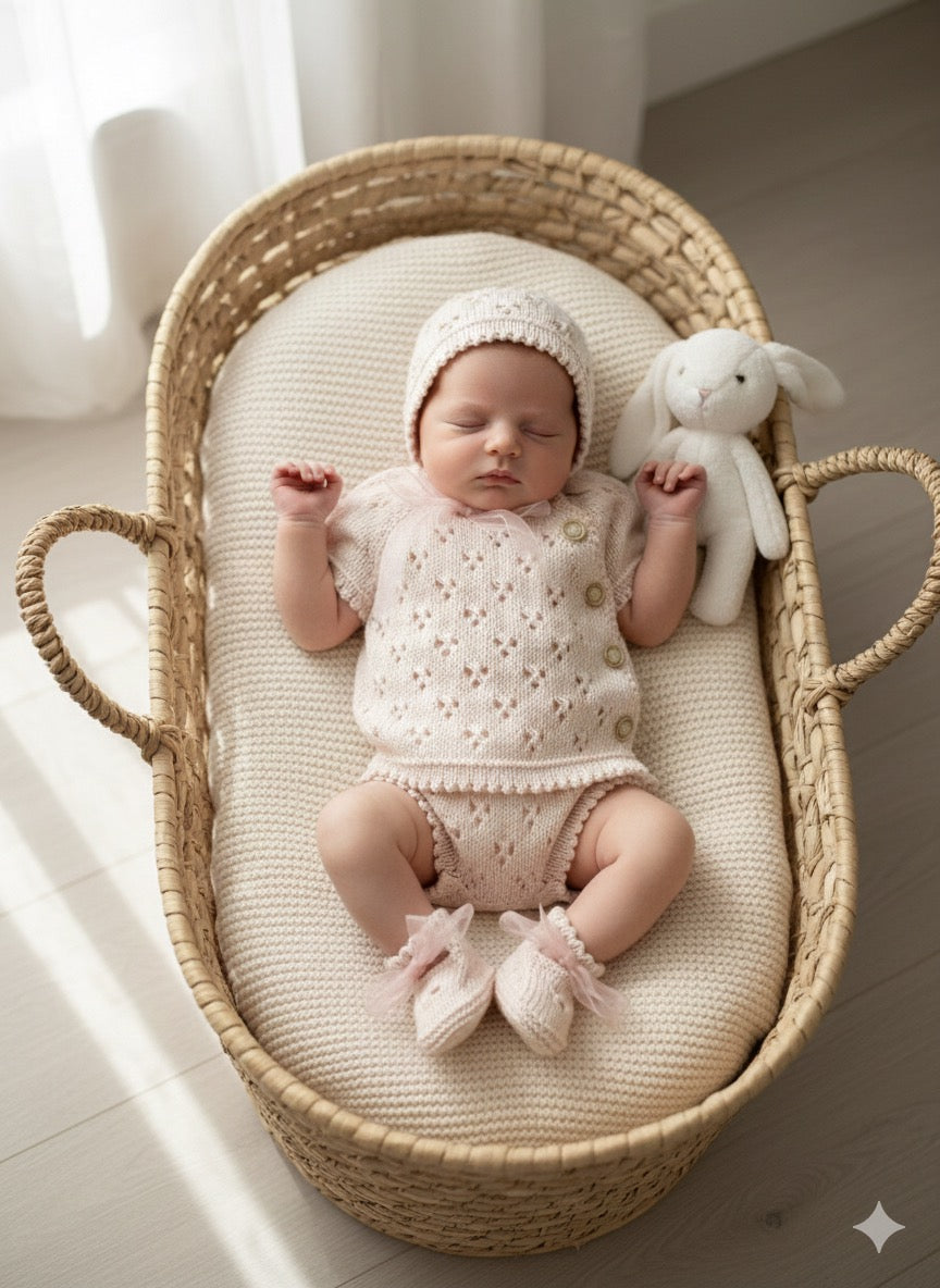 "Britney" 4 piece knitting pattern for reborn doll 16-22" or 0-3 Month old baby