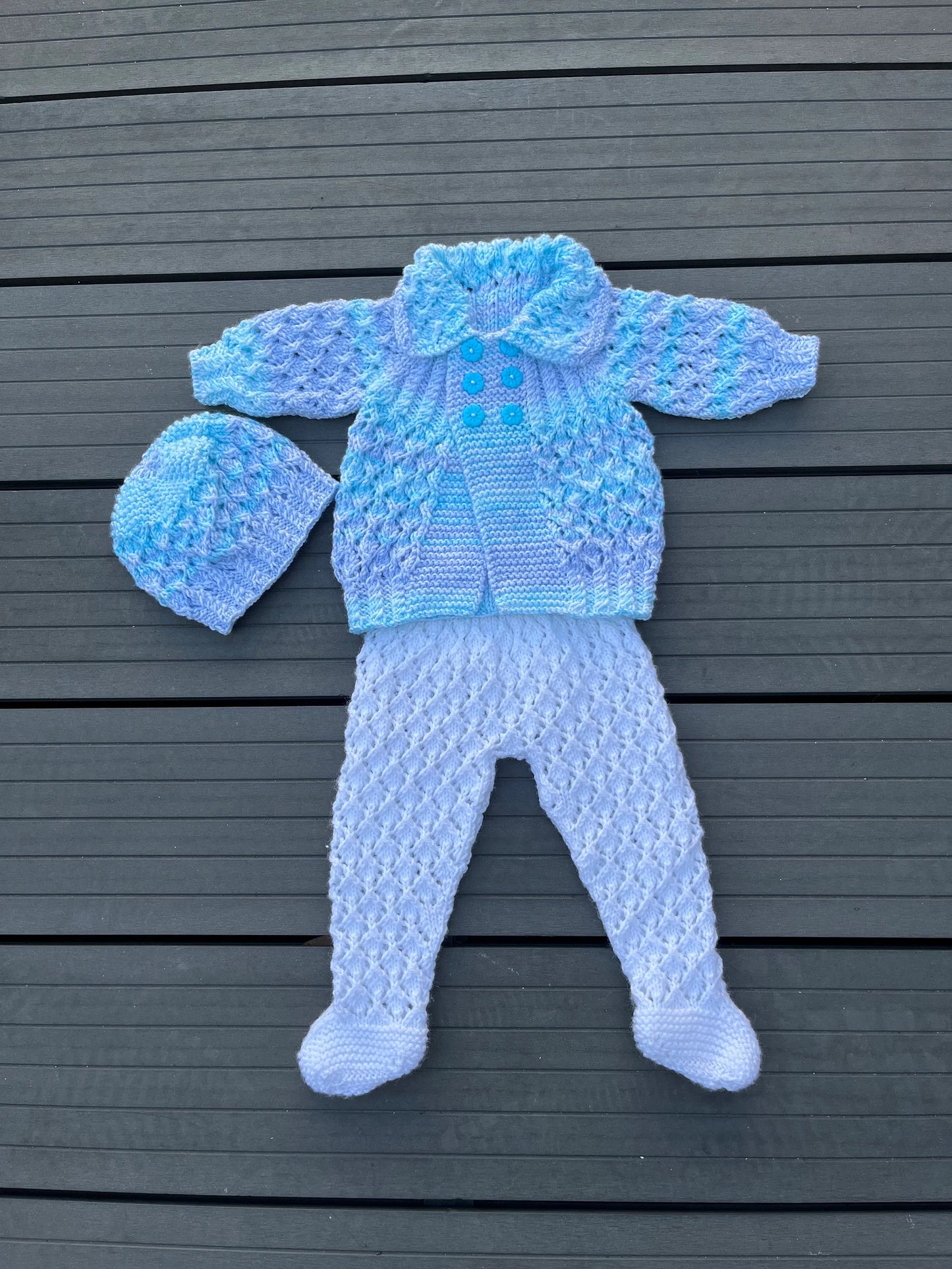 "Jelly Bean” 3 piece set Knitting pattern for Reborn doll 16 -22” or 0-3 Month Old Baby
