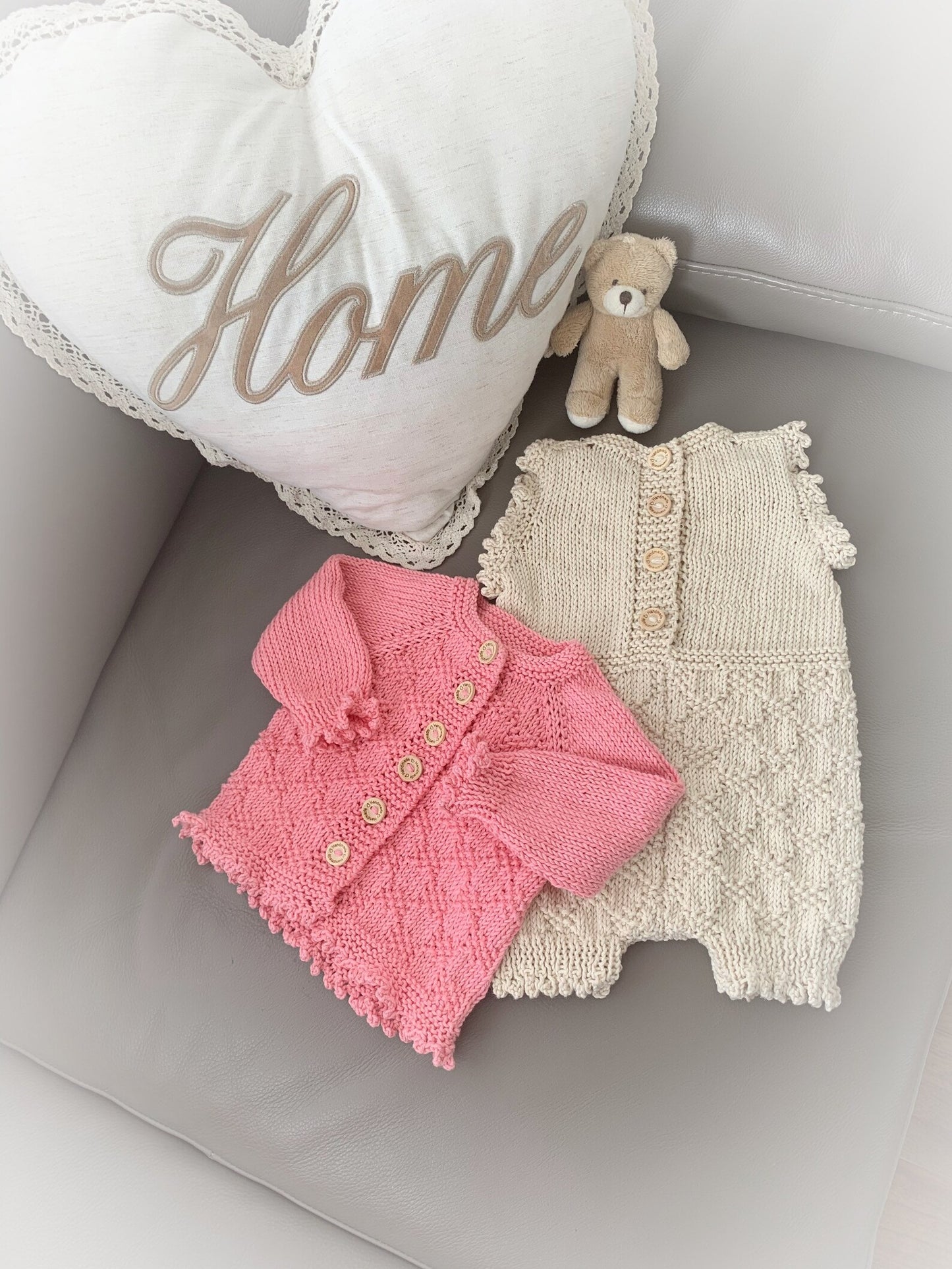 "Foxglove” Romper Knitting pattern set for Reborn doll 16 -22” or 0-3 Mth Old Baby