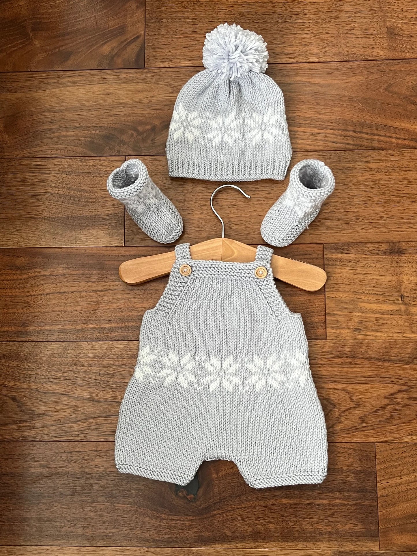 "Snowflake” Romper Knitting pattern for Reborn doll 16 -22” or 0-3 Month Old Baby