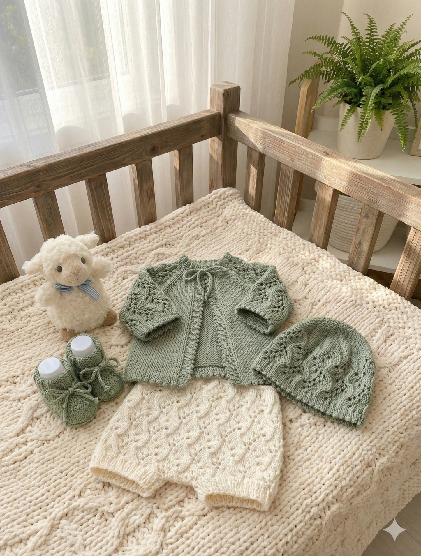 "Ivy” 4 Piece Set Knitting pattern for Reborn doll 16-22” or 0-3 Month Old Baby