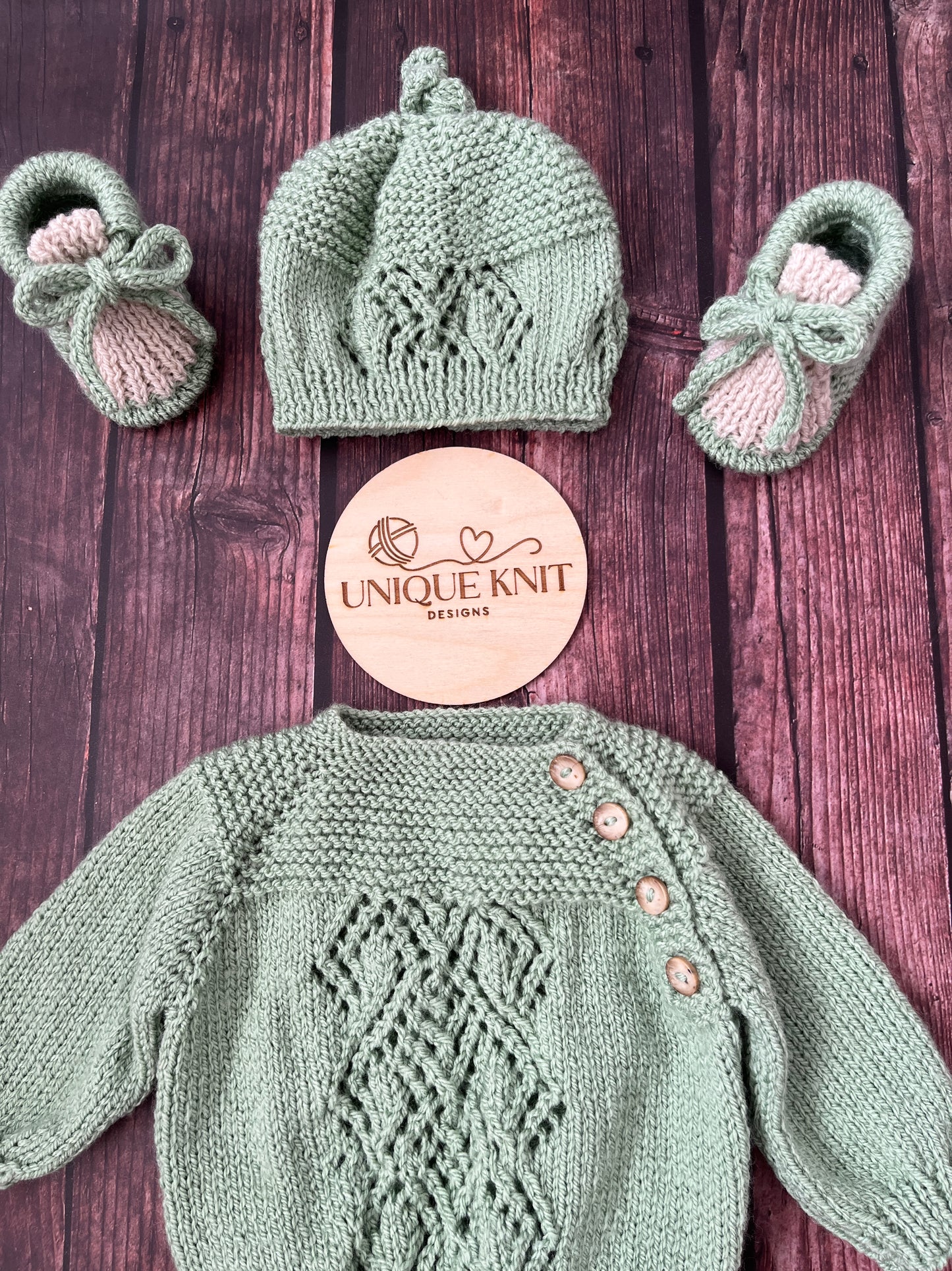 "Jordan” 4 Piece Knitting pattern set for Reborn doll 16 -22” or 0-3 Month Old Baby