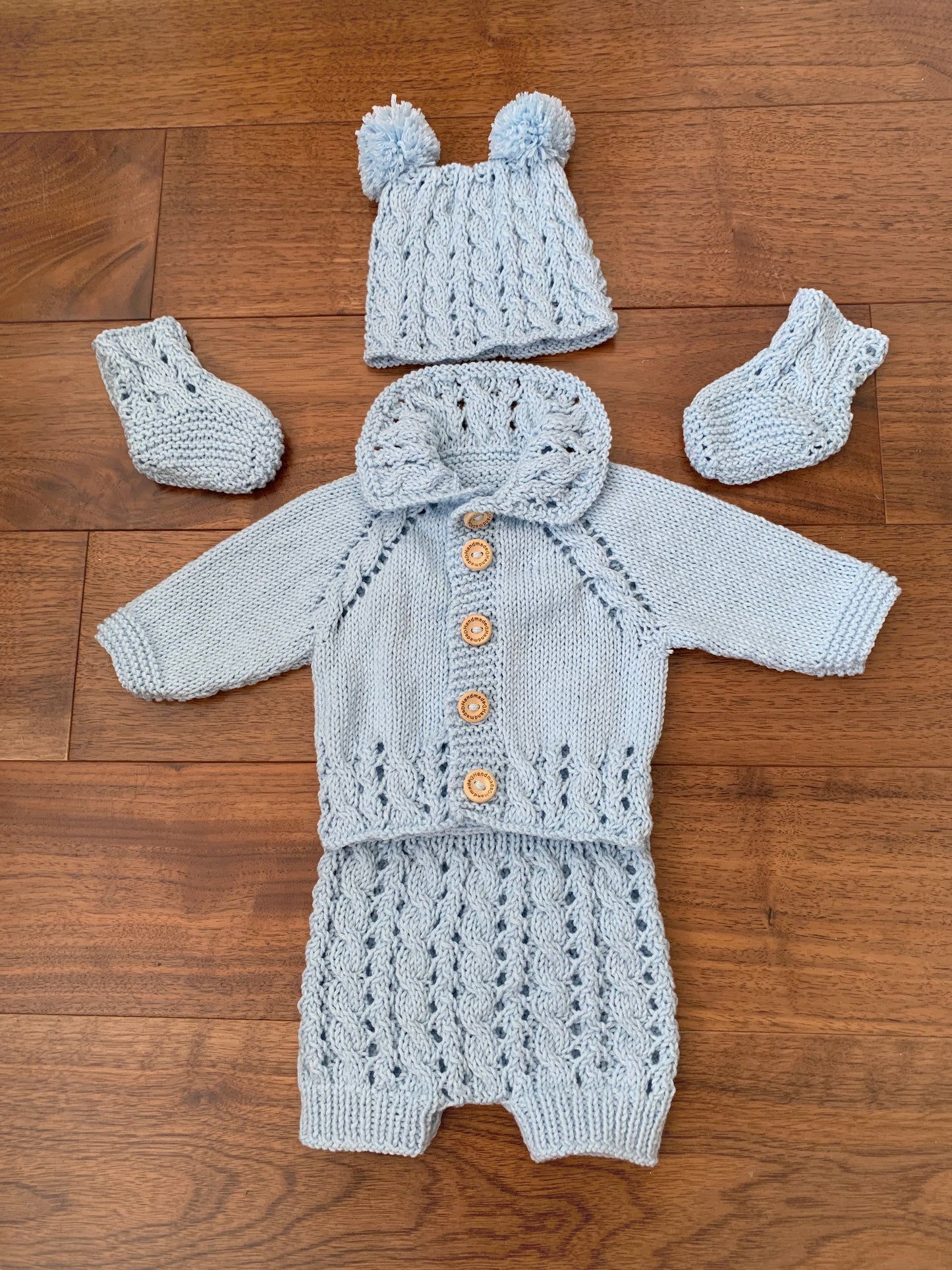 "Barley” 4 Piece Set Knitting pattern for Reborn doll 16-22” or 0-3 Month Old Baby